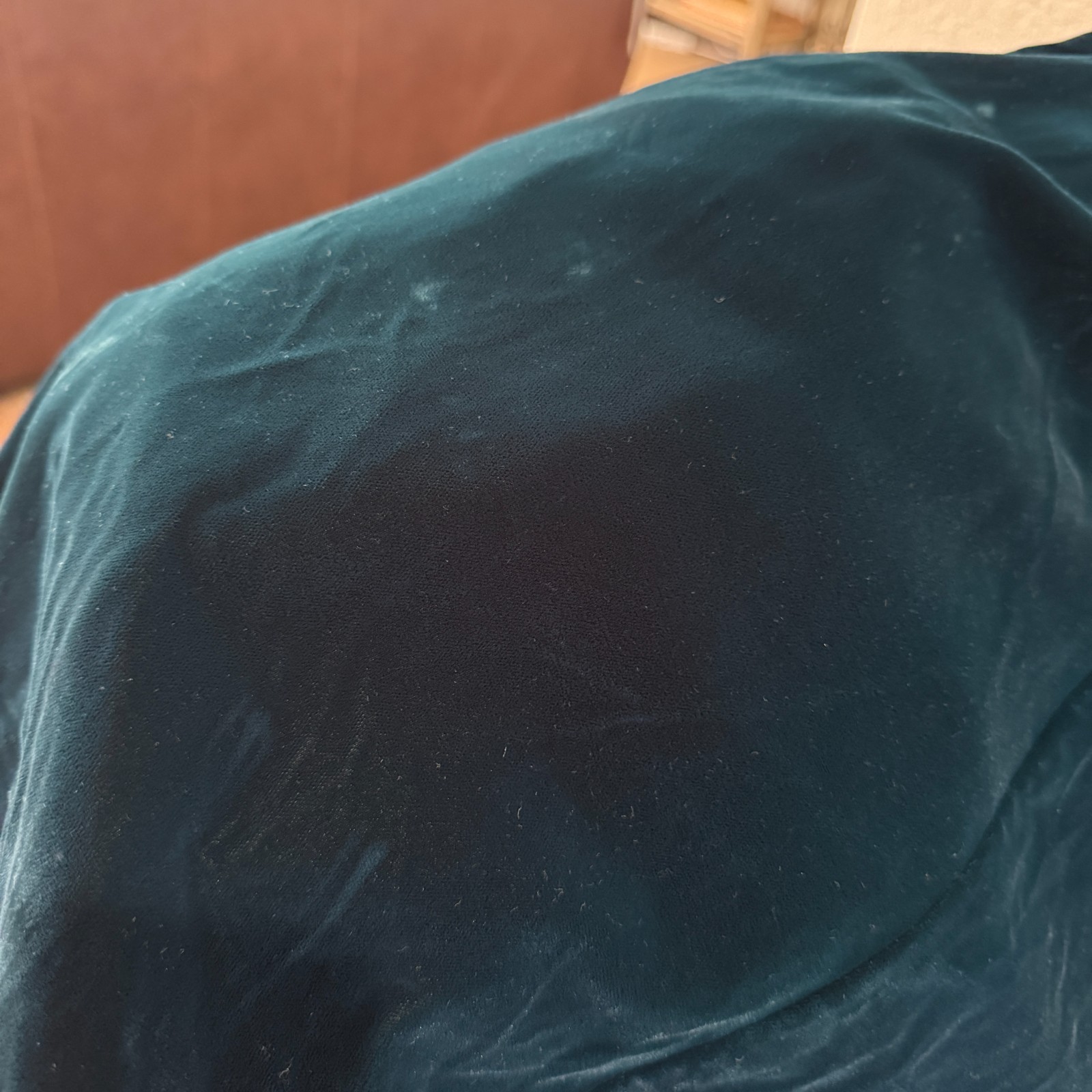 Vintage Karen Lucas for Nite Teal Velvet Off Shoulder Formal Dress Size 10
