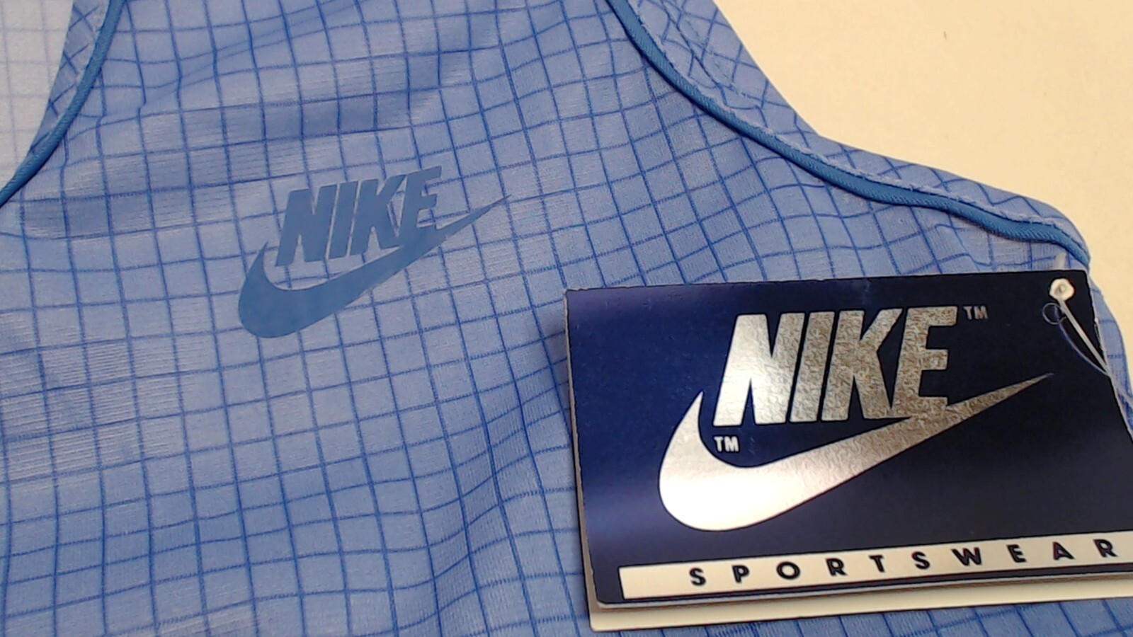 Vtg 80s Nike Tank Top Wmns M Sleeveless Shirt NWT Lavender, Blue Running Workout