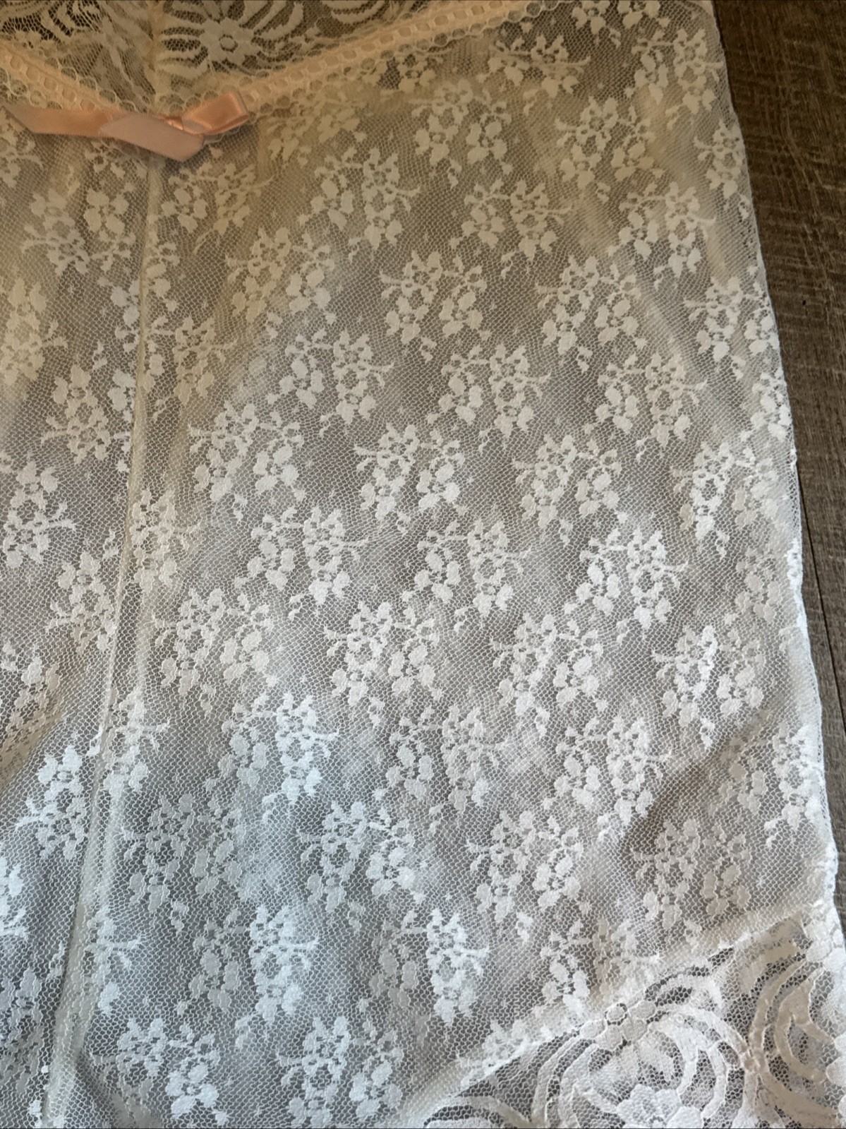 Vintage 80s Spotlight Sheer white Floral Lace Teddy Bodysuit Romper Medium