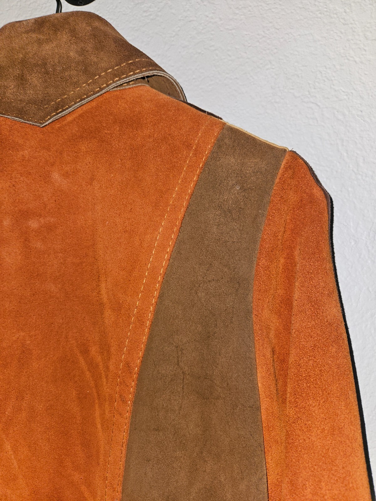 Vintage Gassy Jack Patchwork Suede Jacket Small Brown Orange Coat 70s Vancouver