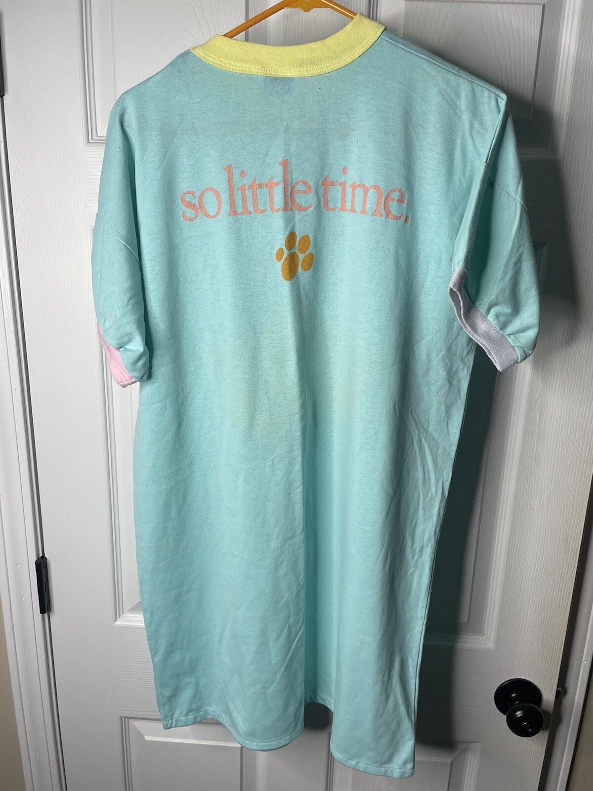 Vintage 70s Garfield Single Stitch Sleep Long Night T-Shirt Shopping Mall 1978
