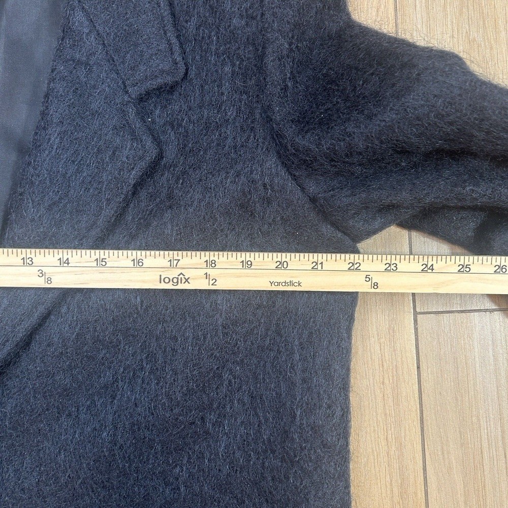 Vintange Lombardi Classic Sportswear Mohair Wool Lined Blazer Jacket Sz 16 Black