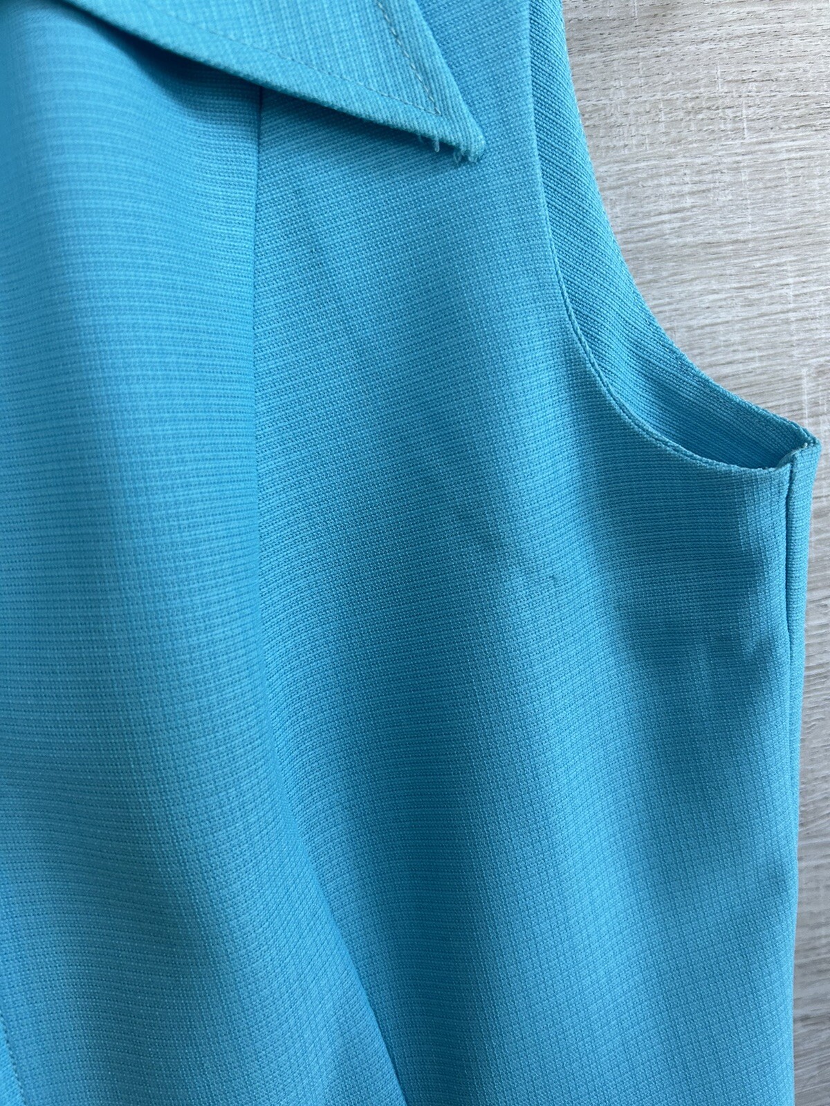 Vintage 60s Womens St Michael Shift Dress Blue Mod Jackie Sleeveless Zip Up