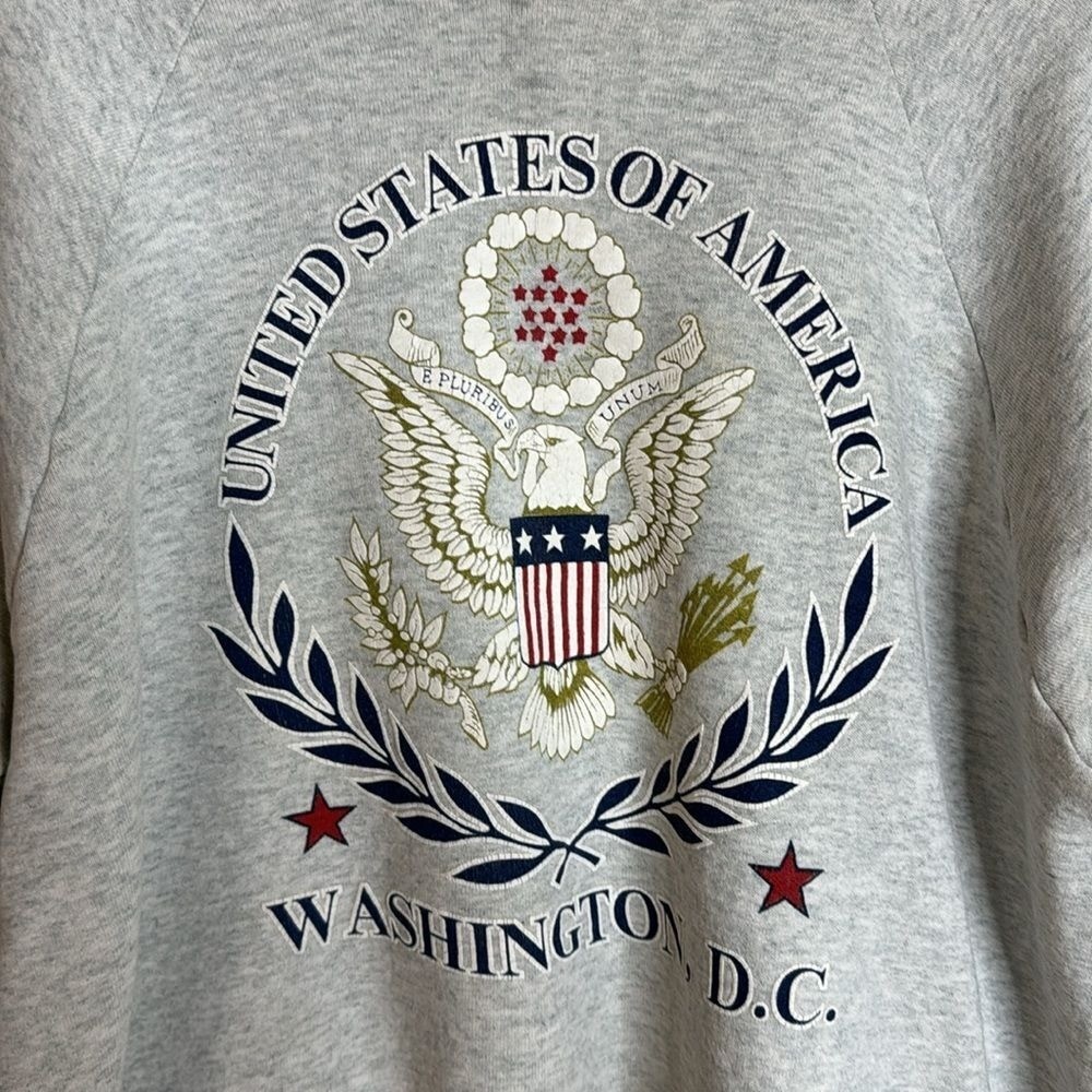 VTG 80s 90s Gray Sweatshirt pullover Washington DC USA Size XL