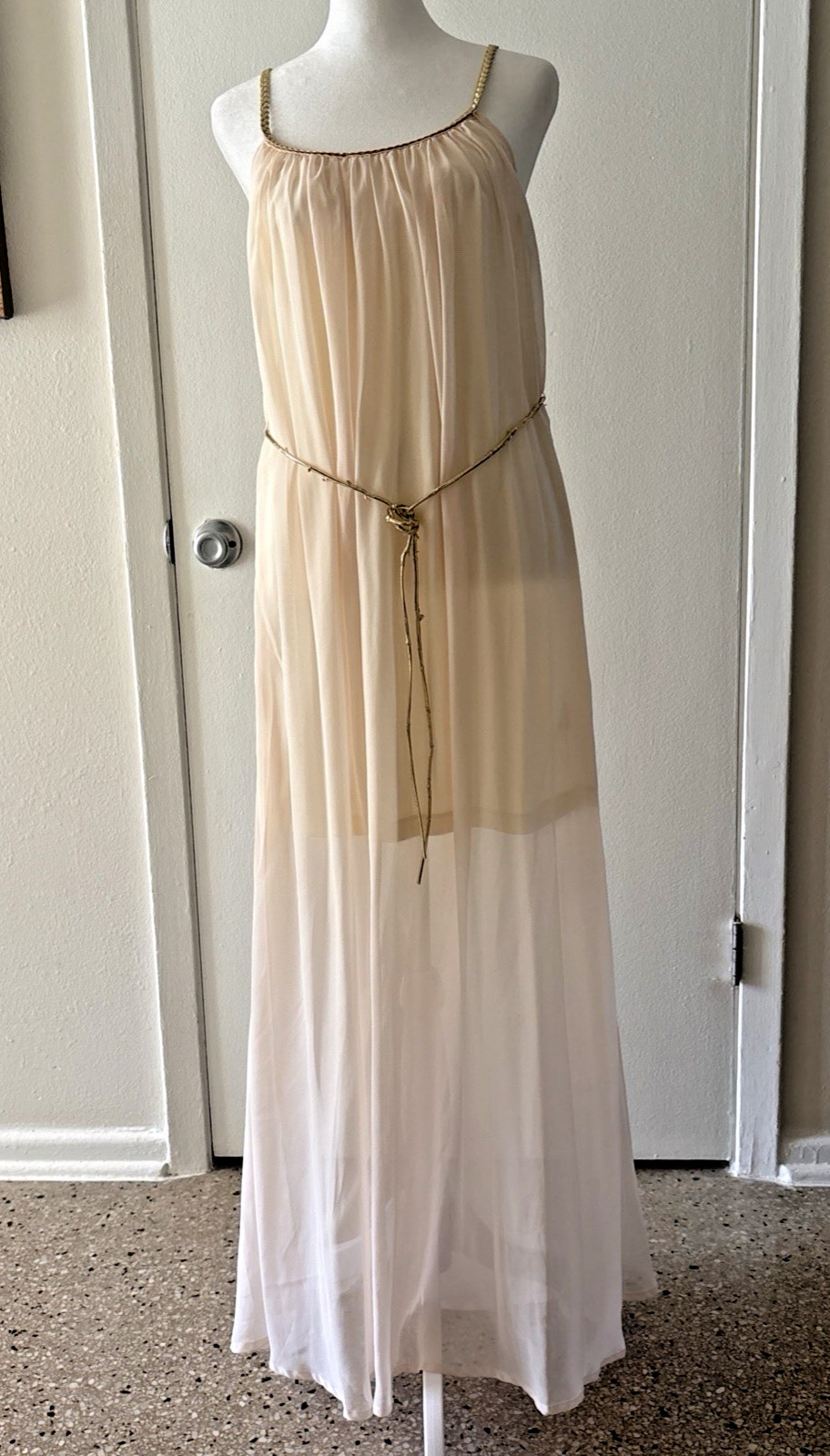 Vtg Annabelle Nordstroms M 2 Pc Negligee Robe Set Sheer Coquette Y2K Honeymoon