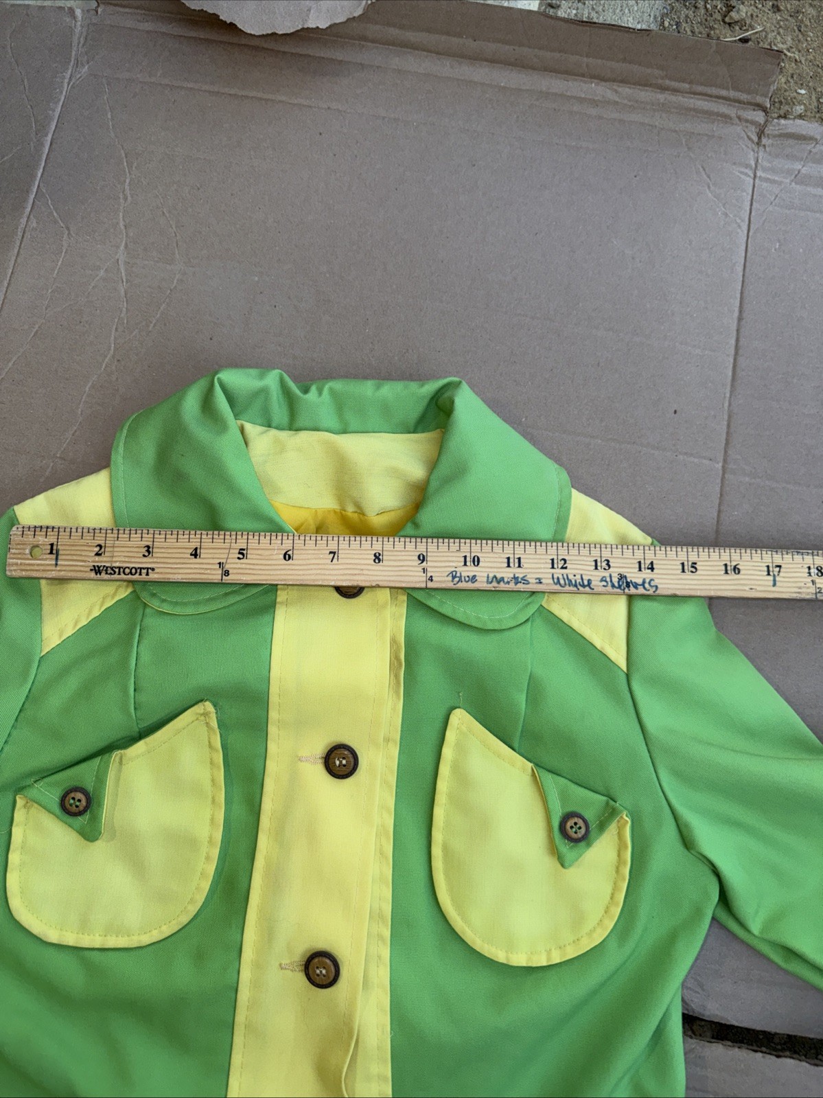 Vintage 1970’s Young Ladies Green & Yellow Jacket Coat