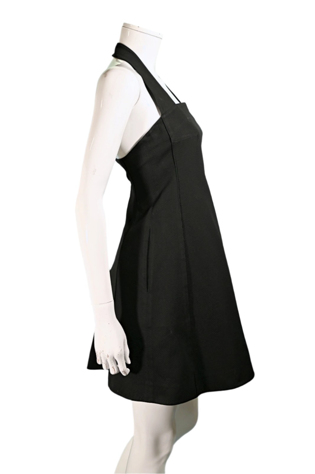 Vintage Claude Montana Black Mini Halter Dress, 'Montana’ Made in Italy XS/XXS