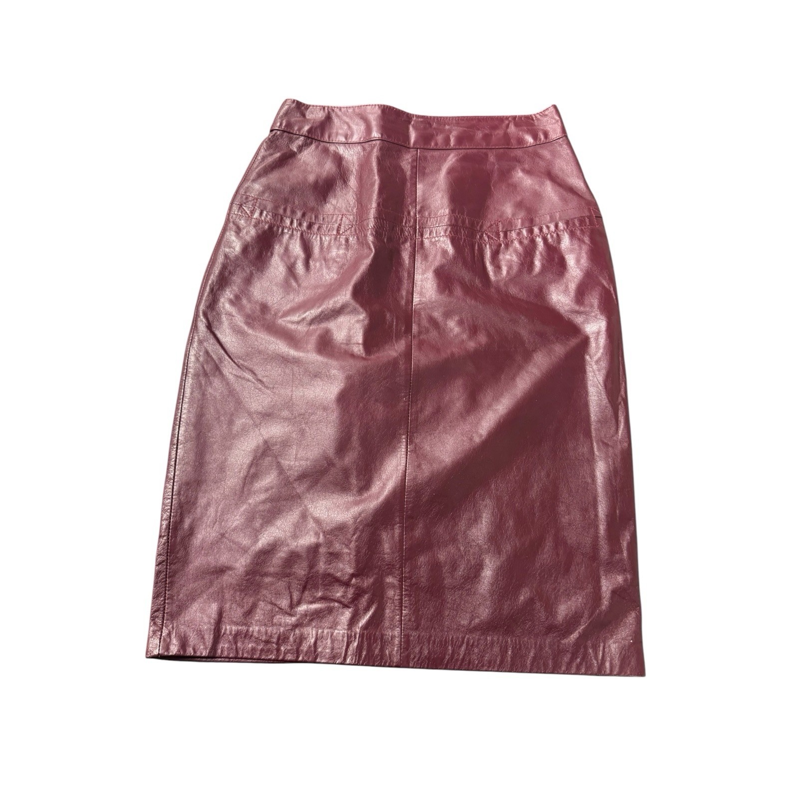 Vintage Y2K Pia Rucci 6 Burgandy Wine Leather Pencil Skit Mob Wife Office Siren