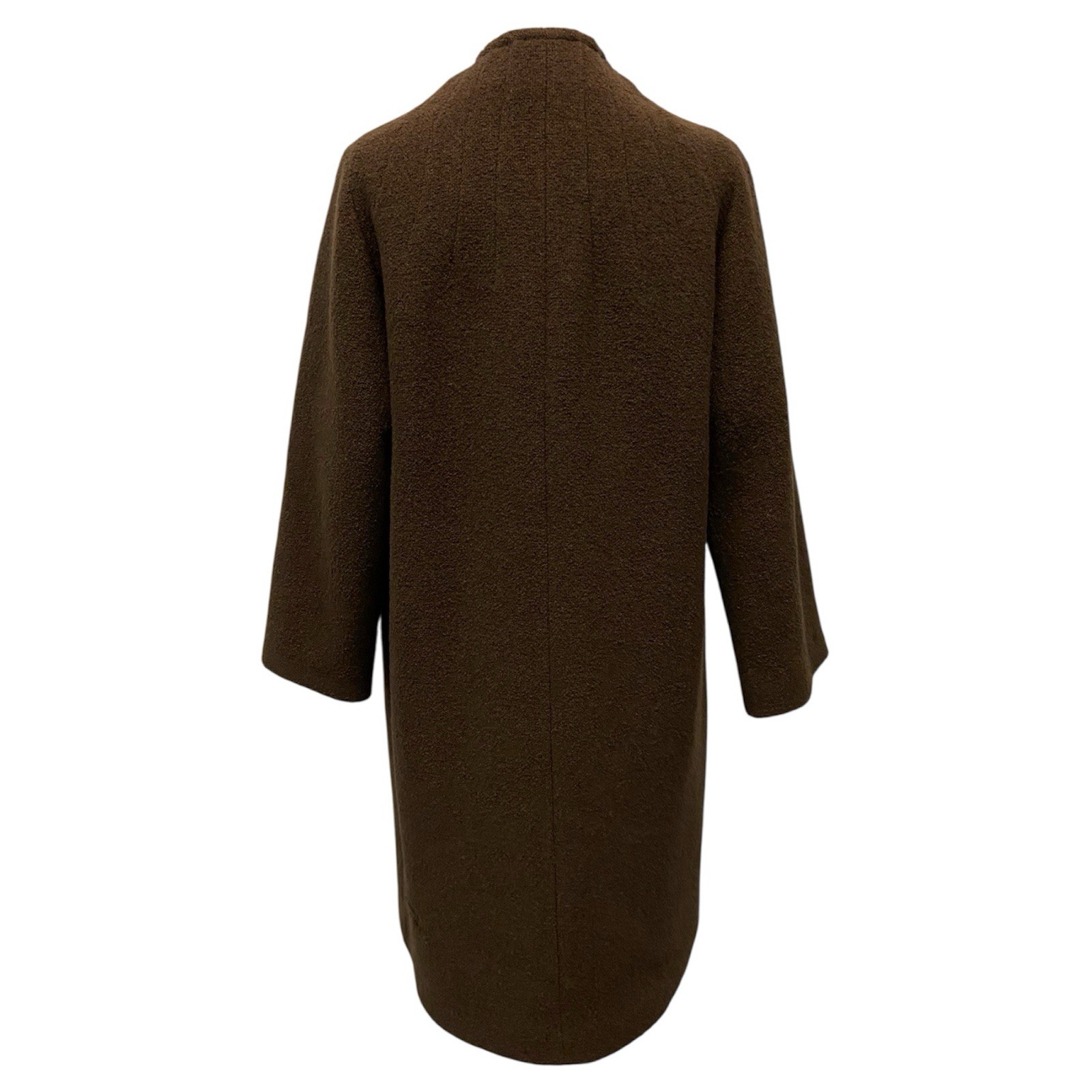 VTG 50s Topaz Steven’s Hockanum Chocolate Brown Wool Bouclé Coat Women’s Sz M