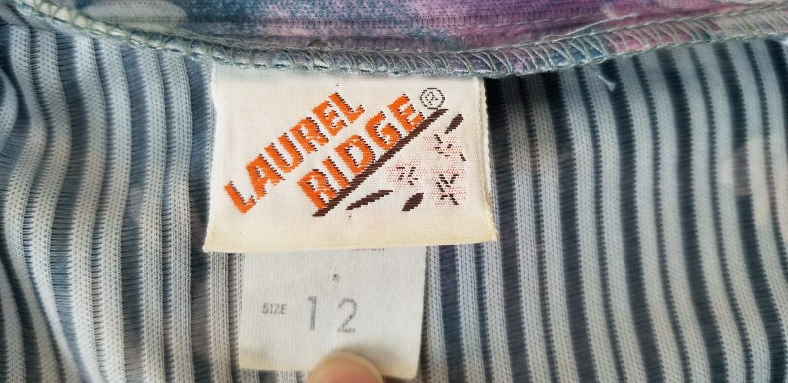 Vintage LAUREL RIDGE Floral SEMI SHEER KNIT DRESS – Size M – EUC
