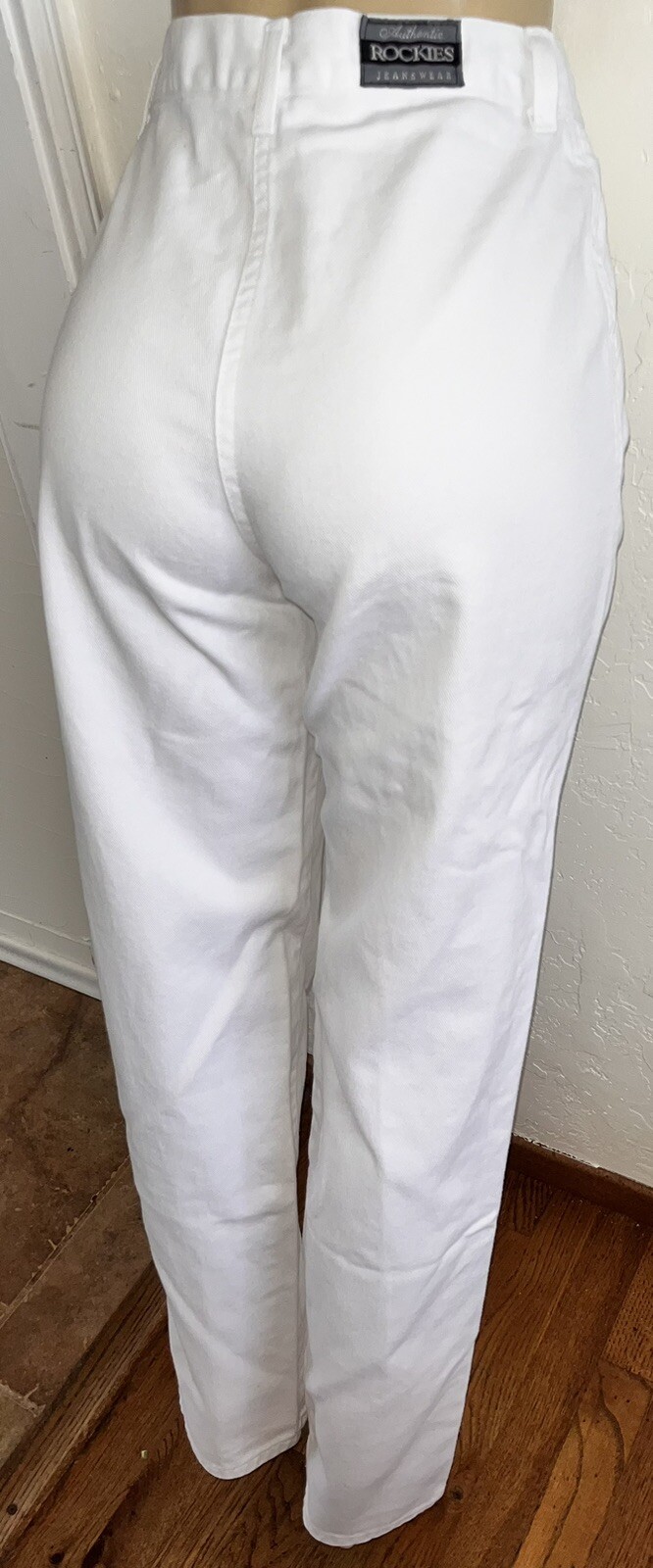 Vintage 80s 90s Rockies Western Jeans High Waist WHITE Bareback-Sz 9/10 PERFECT!