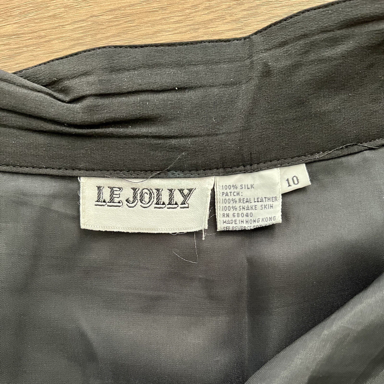 Le Jolly 100% Silk Leather and Snake Skin Skirt blouse set