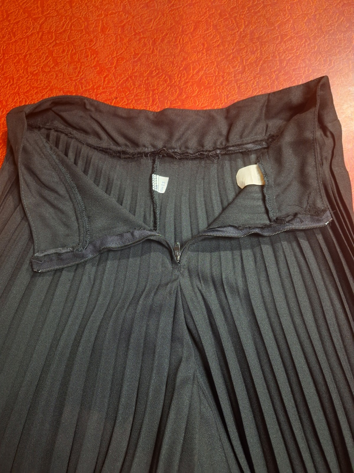 True VTG Mid-century Mod 1970s Accordion Knife Pleat Wide Leg Palazzo Pants S/M