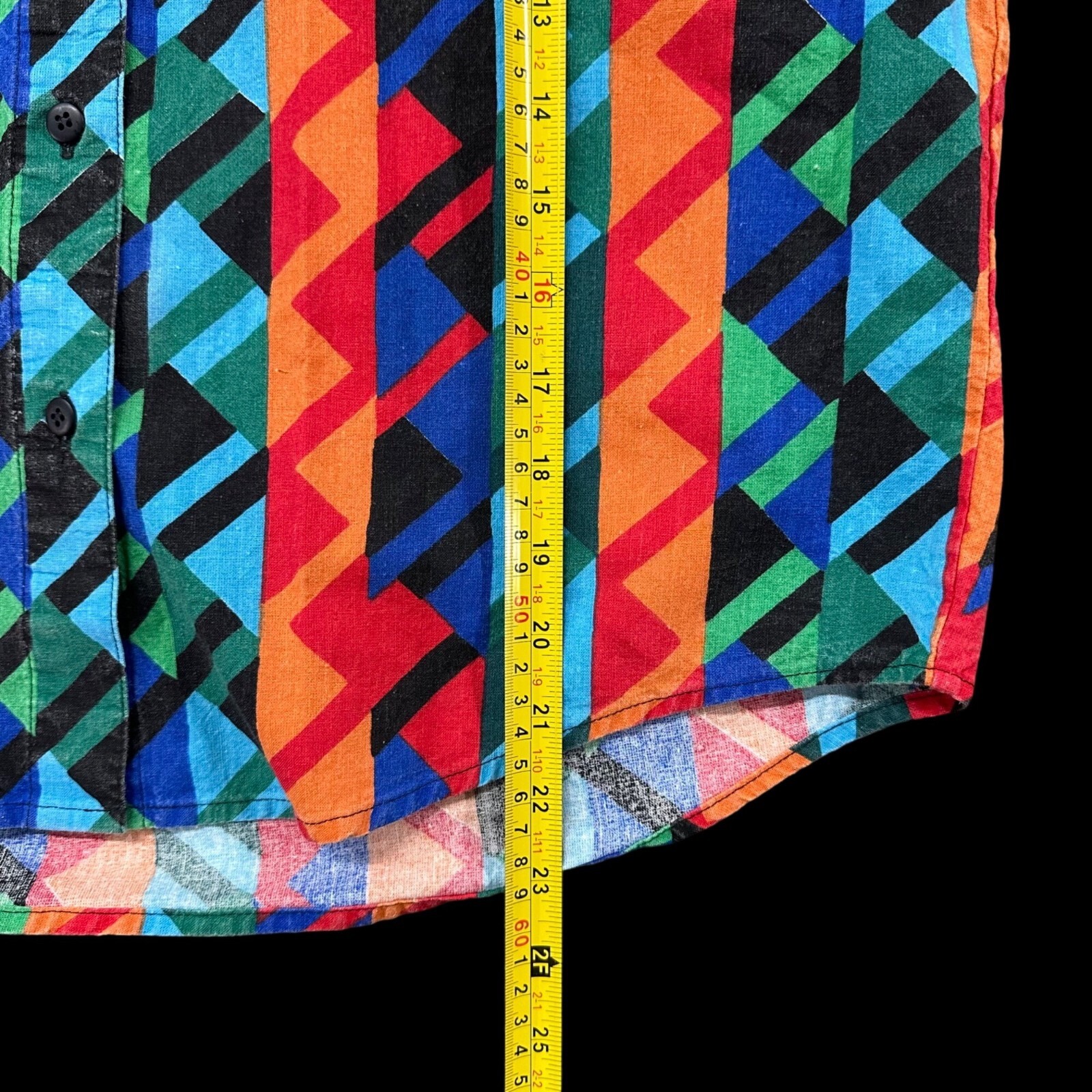 Vintage Womens Western Shirt 1990s Aztec Colorful Size Small Shoulder Pads Rodeo