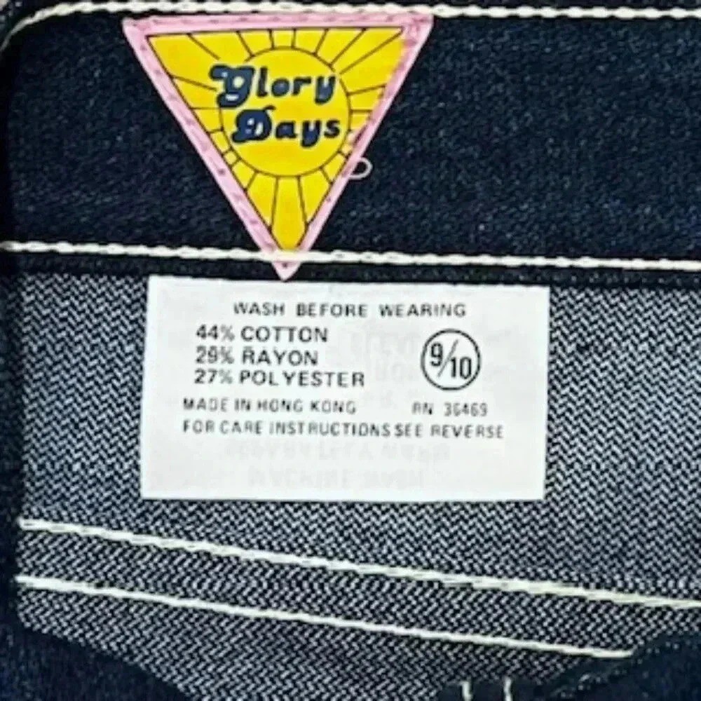 NEW Vintage 1980’s Glory Days High Rise Dark Straight Leg Jeans Juniors 9/10