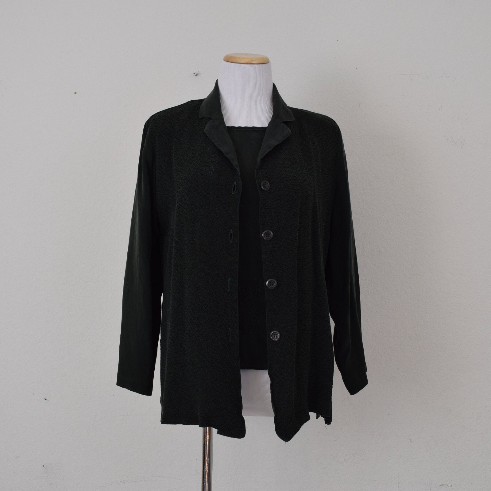 Vintage 90s Hunter Green 2 pc Jacket + blouse
