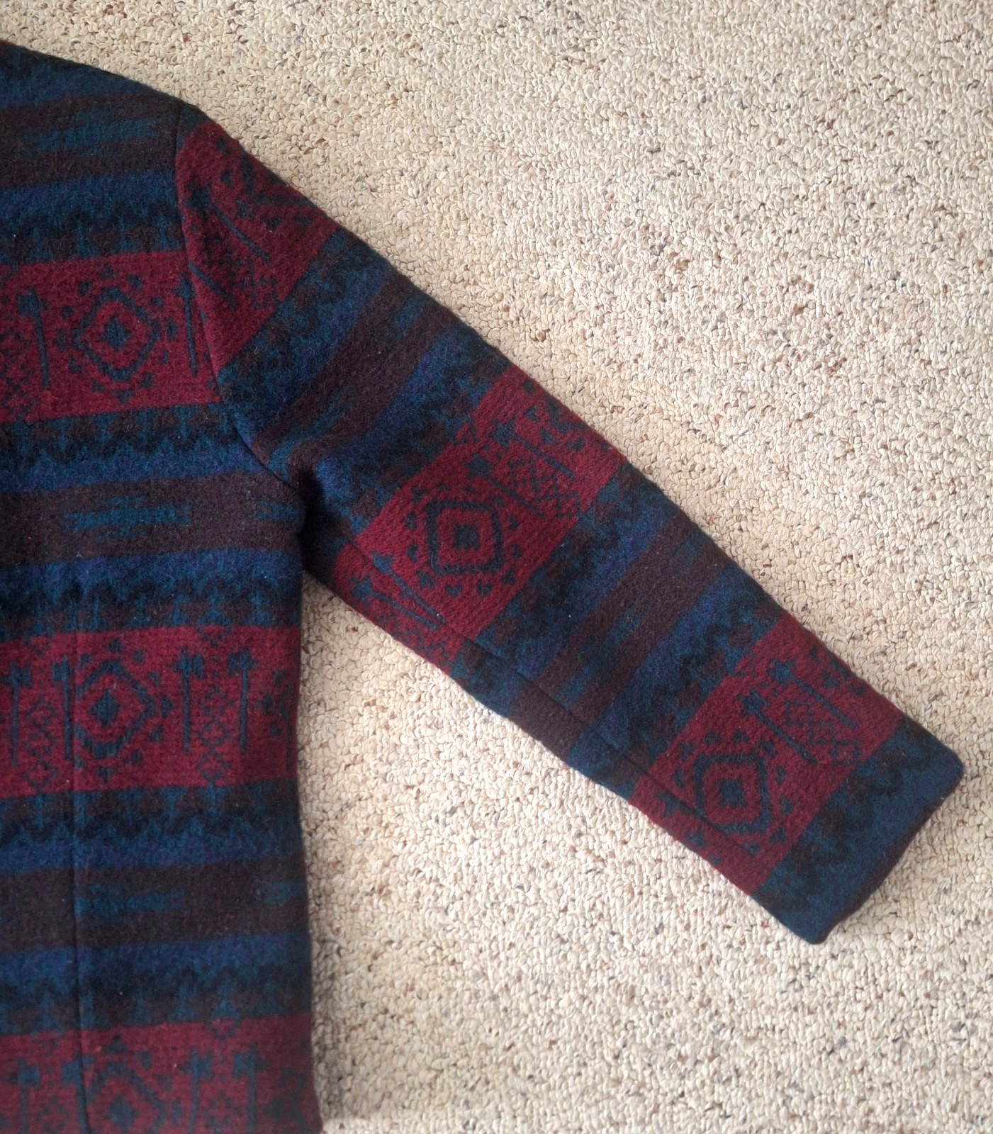 VTG Woolrich Wool Jacket Womens Small Aztec Navajo Southwestern Nordic Suede USA