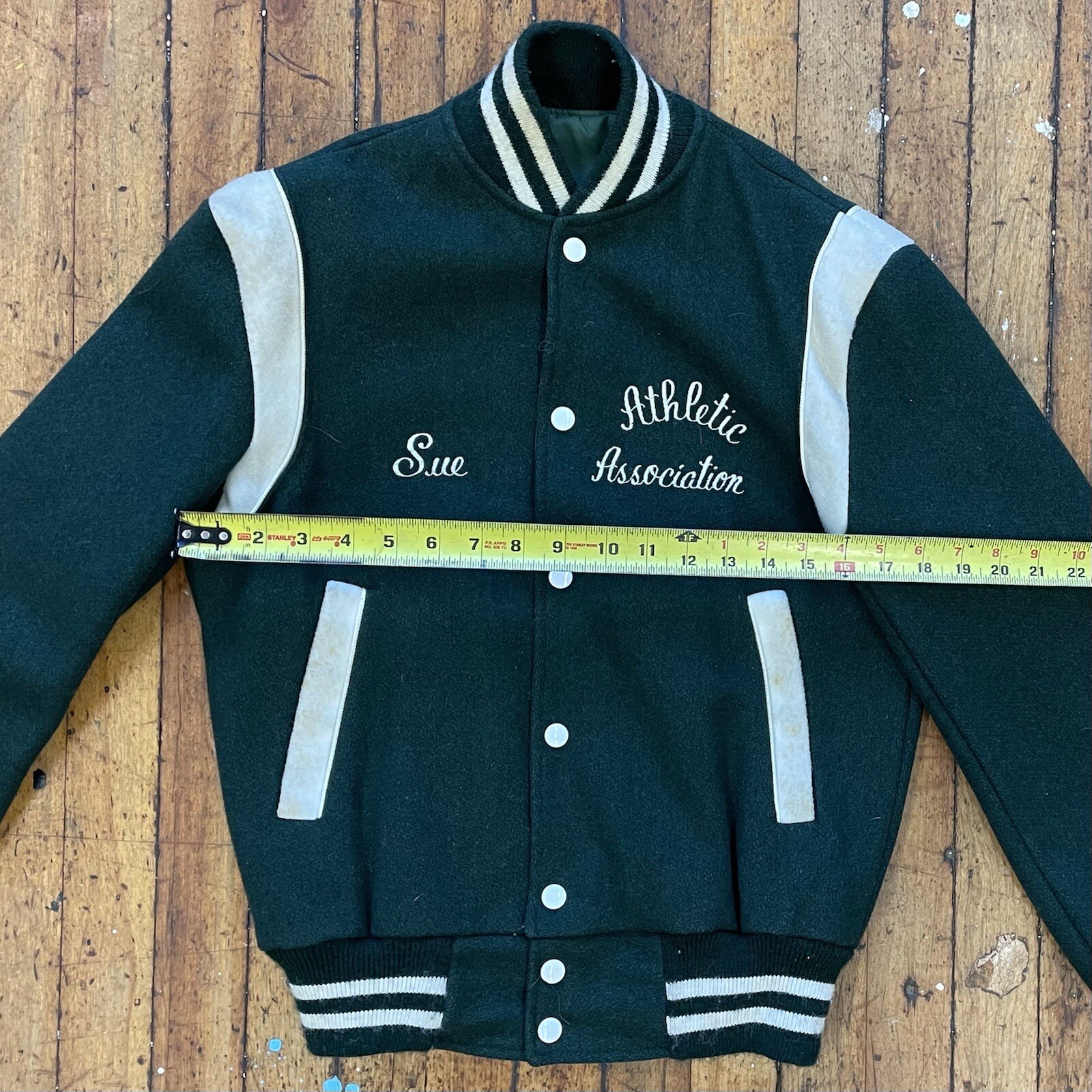 Vintage 70’s Bristol High School Letterman Green Jacket (Rhode Island)