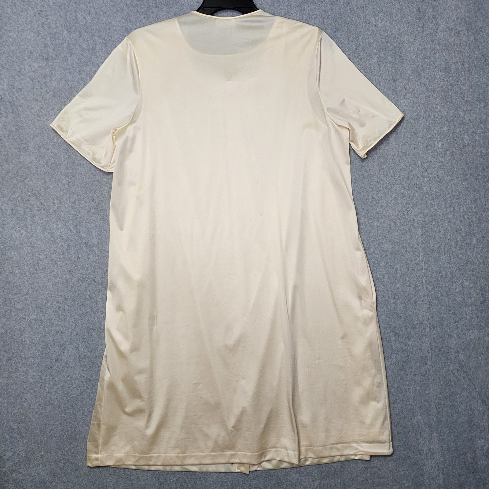 JCPenney Robe Nightgown Set Medium Ivory Vintage Embroidered Sleepwear 2 pc