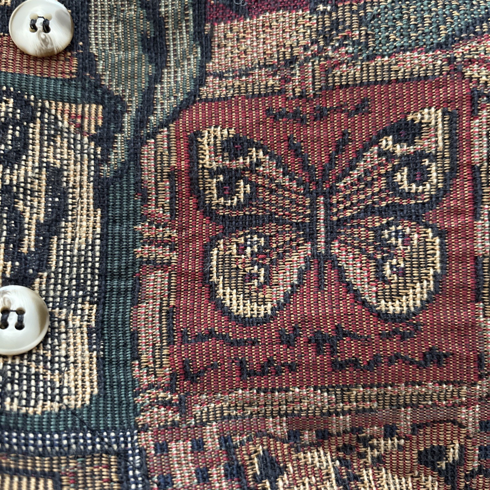 Vintage Tapestry Animal Print Pattern Boho Style Vest Women’s XL | On The Verge