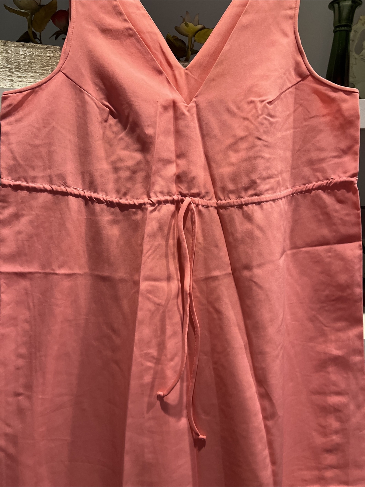 PINK vintage US Medium NIGHTGOWN slip empire 1960s Nite Owls Godfried long