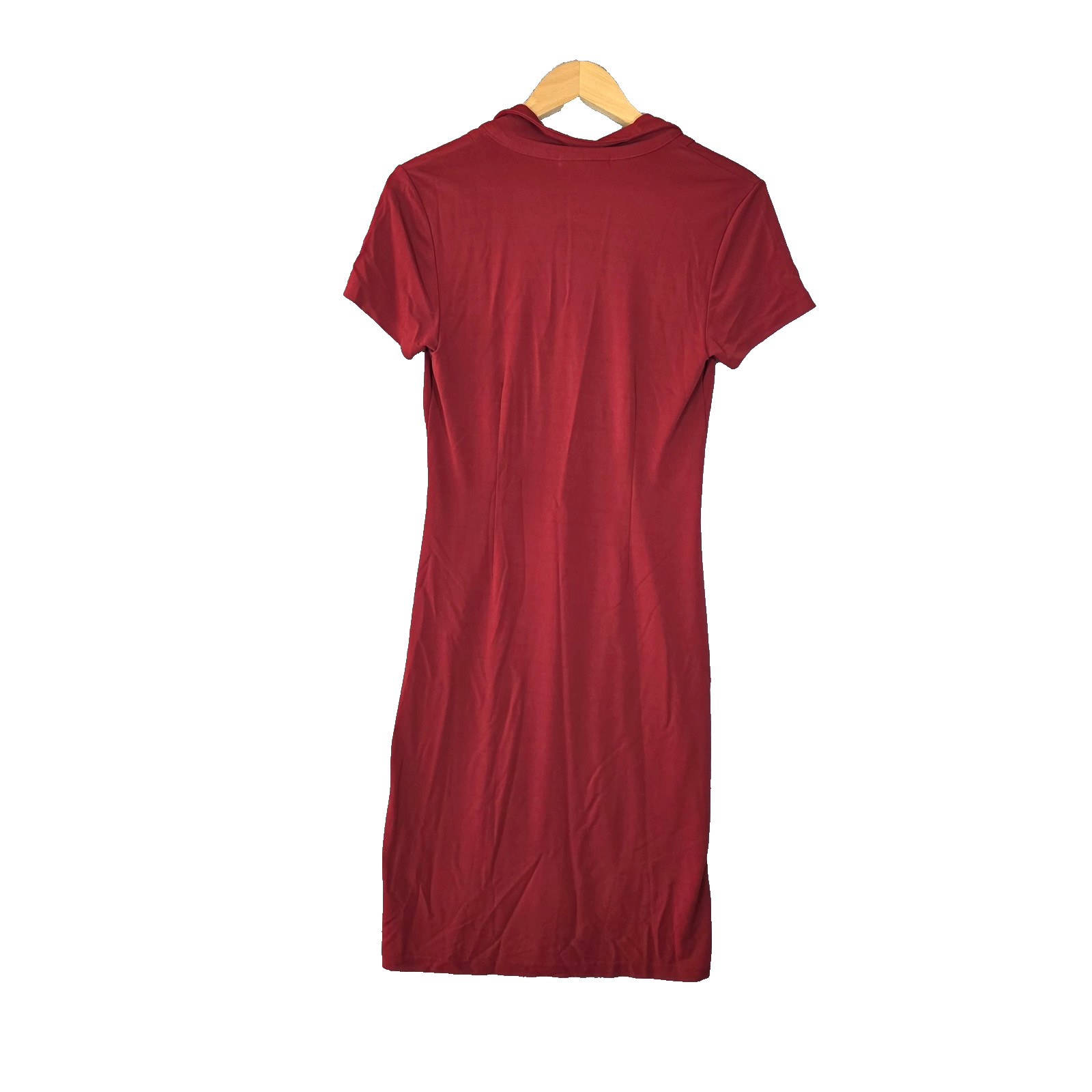 ​Vtg Nine West Midi Dress Red Lace Up V-Neck Y2K 90s Whimsi Goth Grunge Small