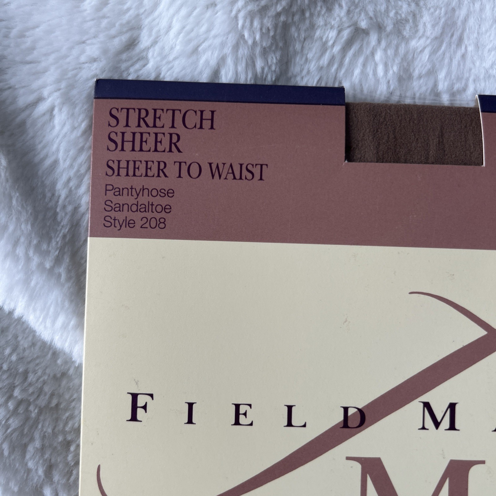2 Vintage Field Manor Sheer to waist Pantyhose Style 208 size B Beige/Sandalwood