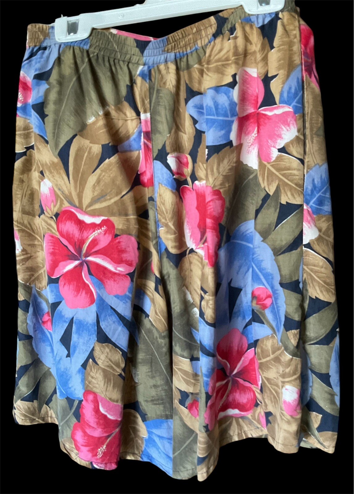 Women’s VTG 80’s Culottes Skort 100% Silk Tropical Size S