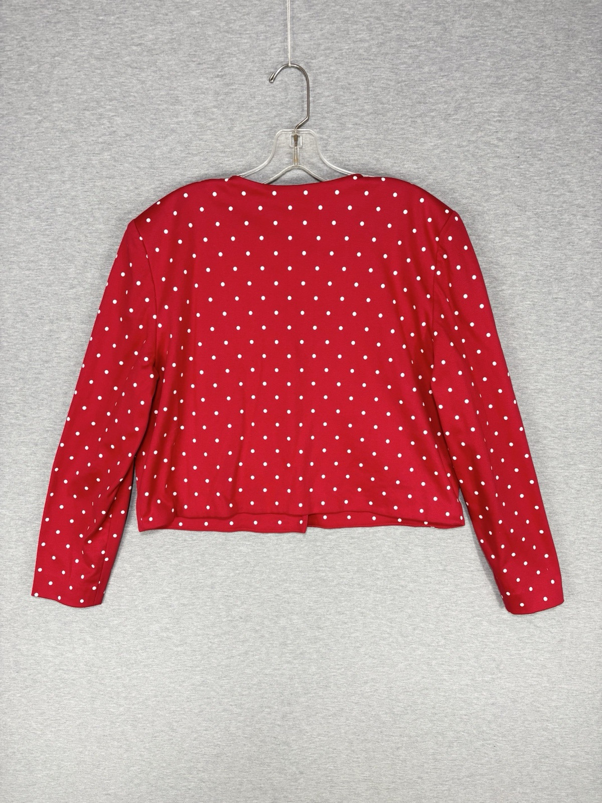 Vintage 80s Ned Gould Red White Polka Dot Midi Skirt & Cardigan Set Size 12(M/L)