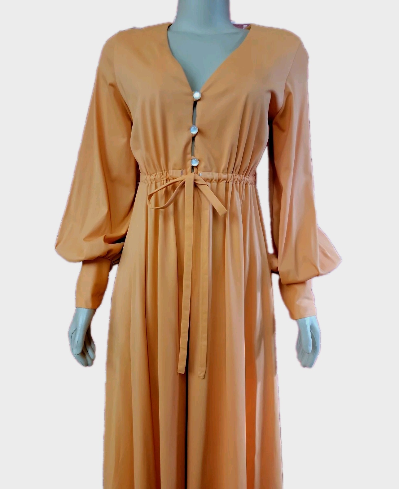 Vanity Fair, Peignoir Vintage Lingerie UNIQUE STYLE Jumpsuit Orange Sz 12 #CB4