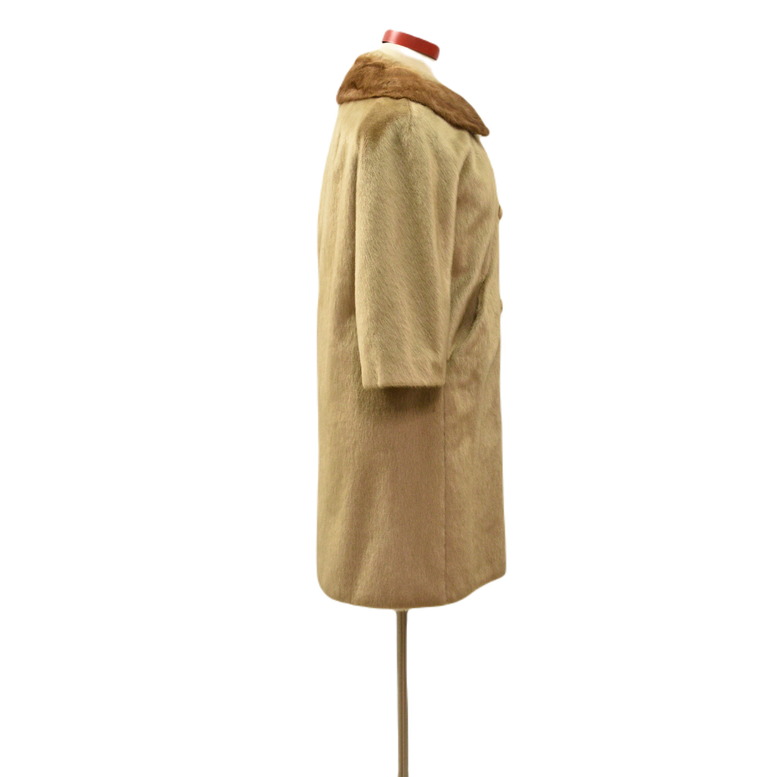 50S Boxy Coat Brozatta Fur Double Breasted Women’s Size L Bracelet Sleeve Coats