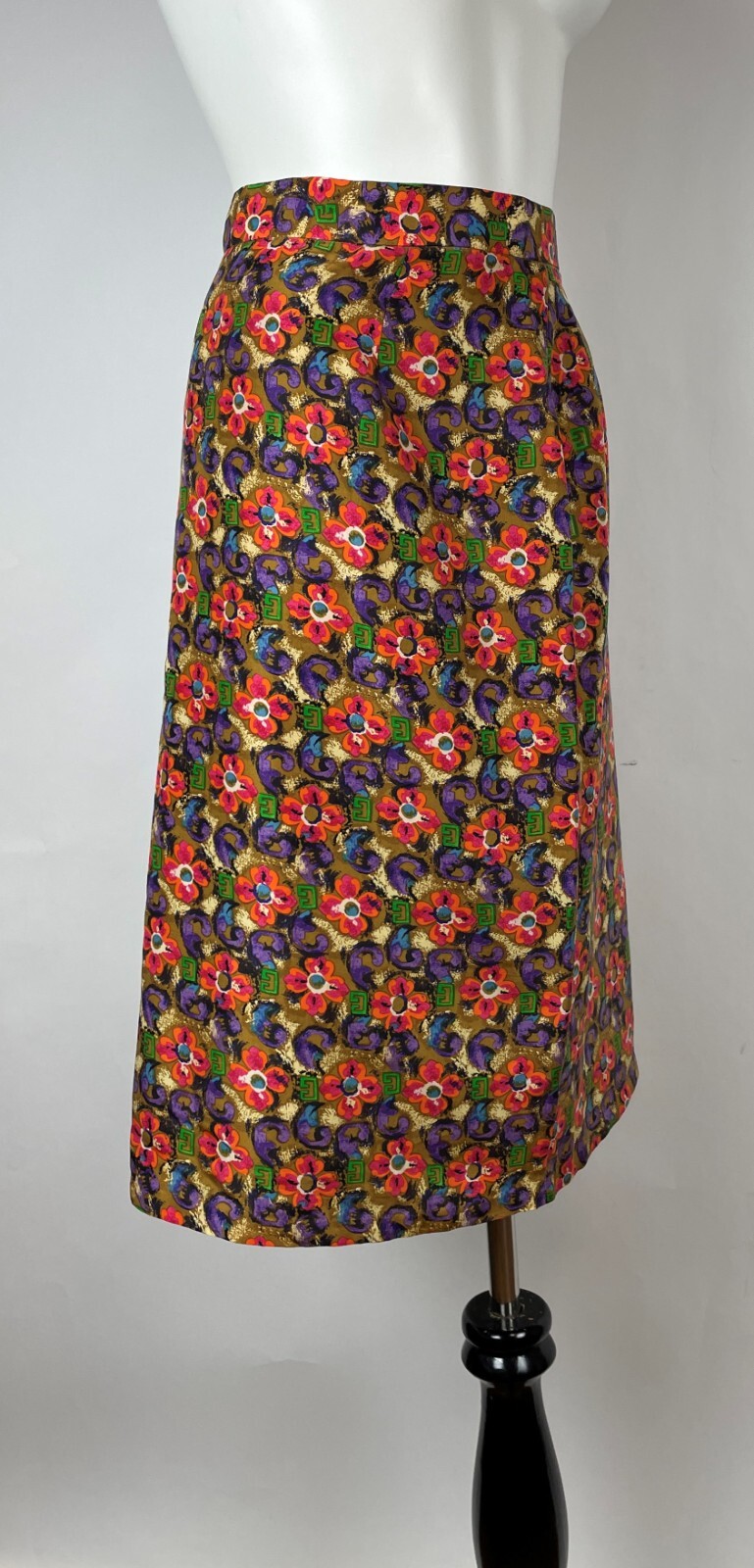 VTG DIANE VON FURTENBERG DVF 90’s silk lined floral pencil skirt 12