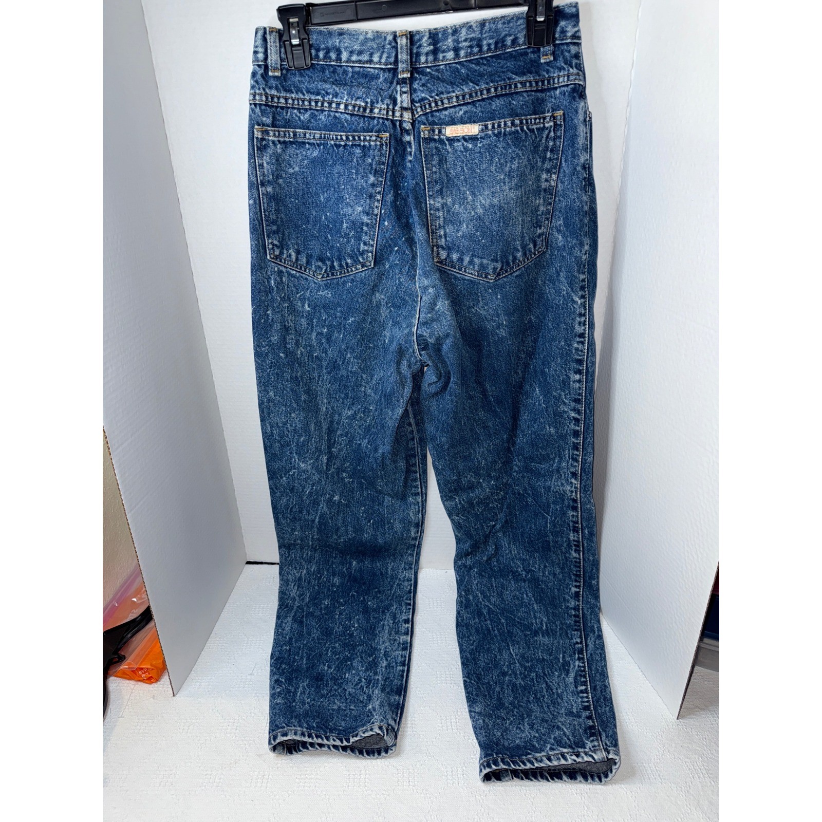 Vintage Modern Basics Acid Wash Jeans Size 14 High Waist Denim Blue