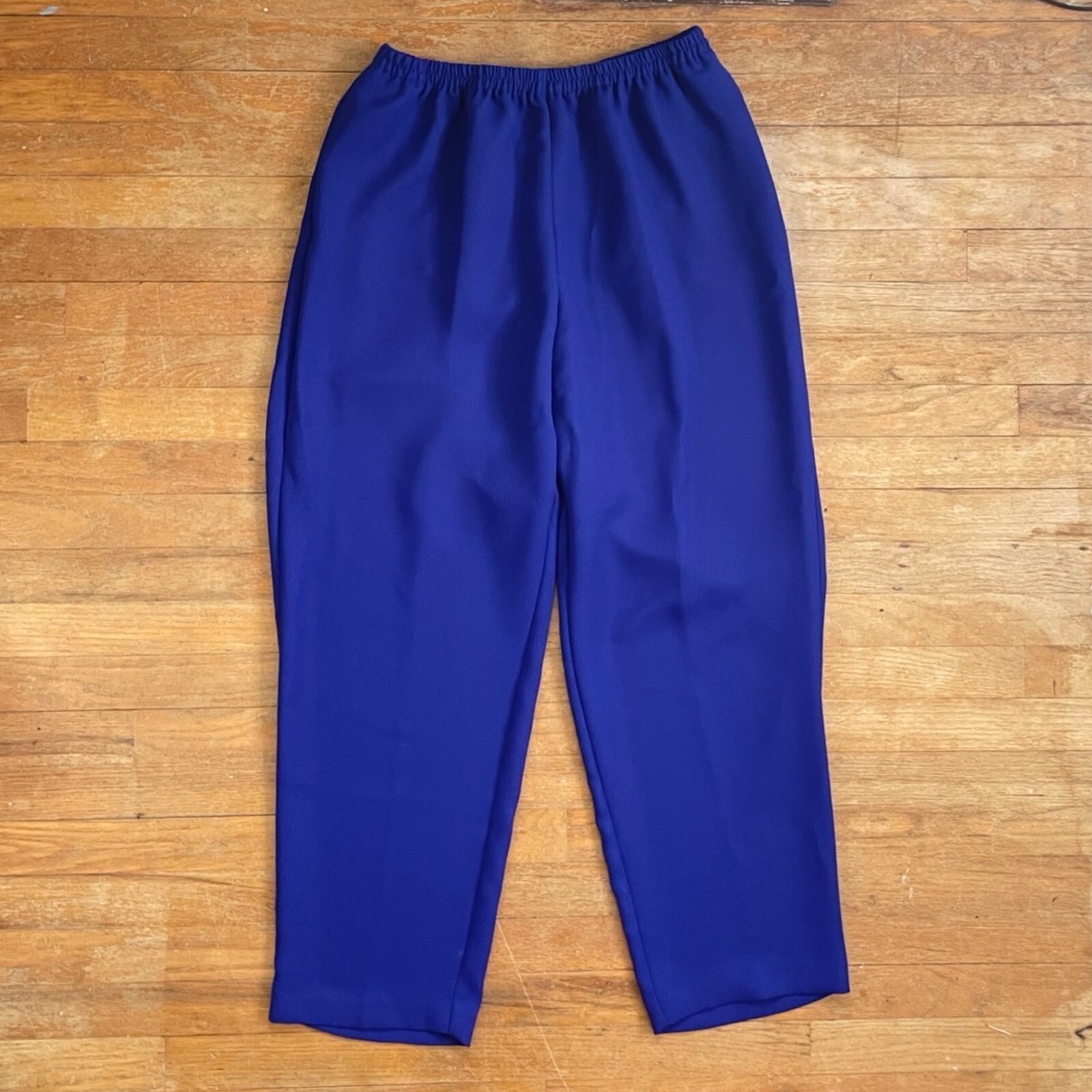 Vintage High Waist Pants Plus Size 1X (18W) 33-37″ Elastic Waist 1990s Purple