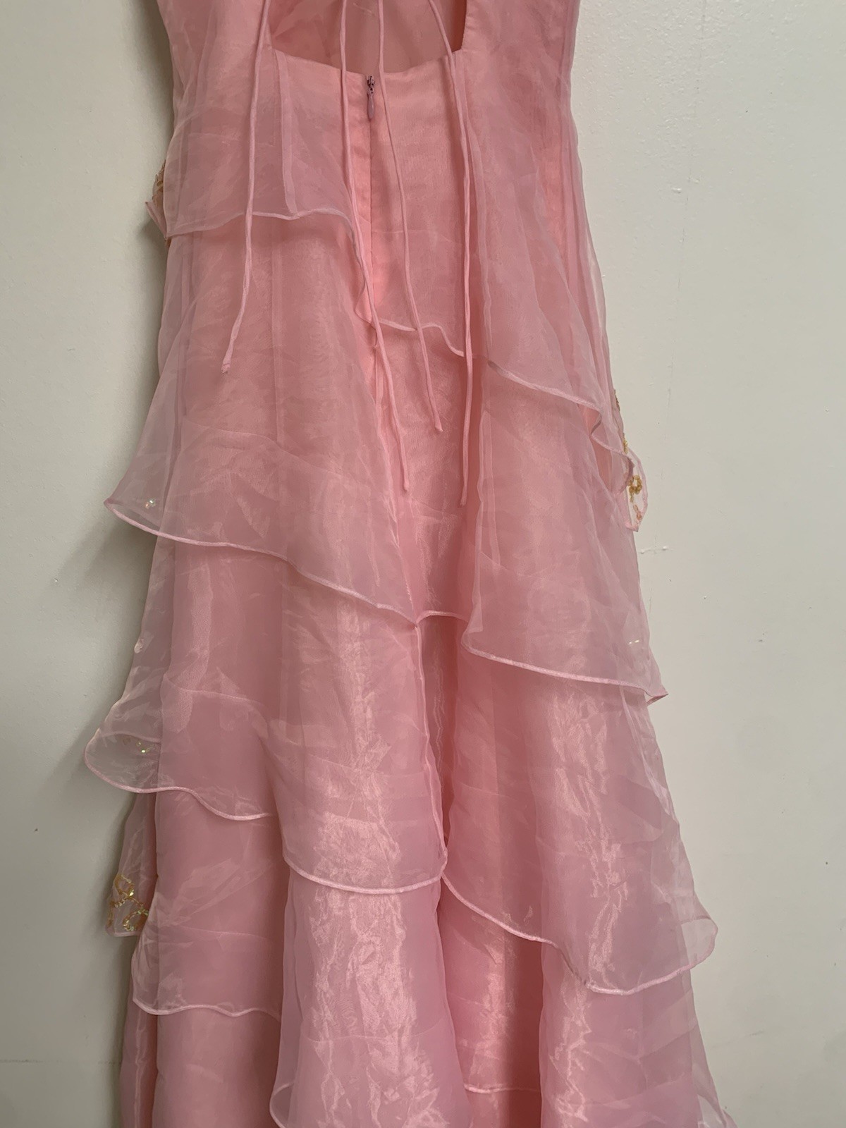 Vintage Late 90s Jodi Kristopher Corset Back Sequined Princess Gown Size 1