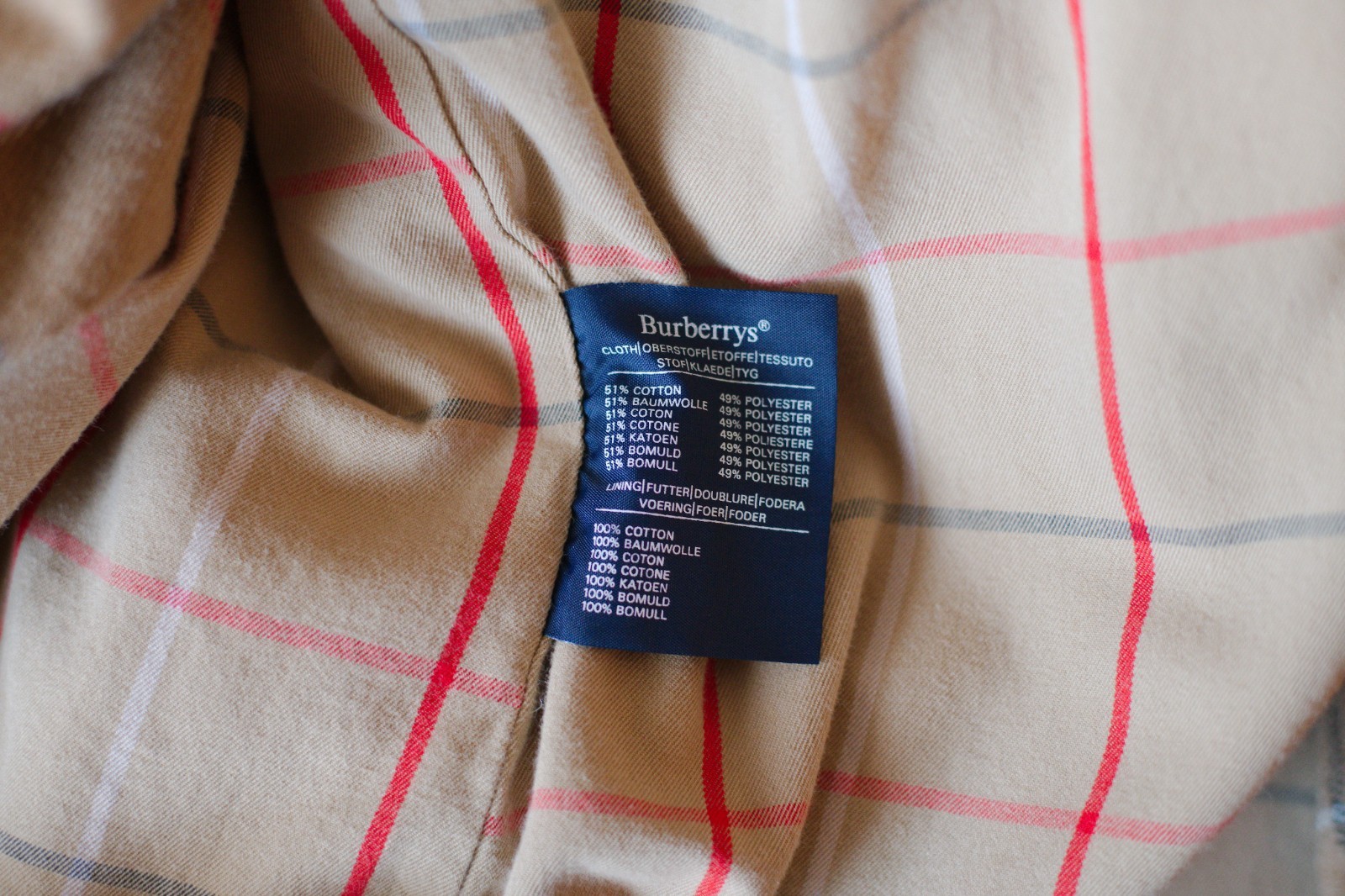 Vintage Burberrys Red Trench Coat Made England Removable Wool Liner Size 14