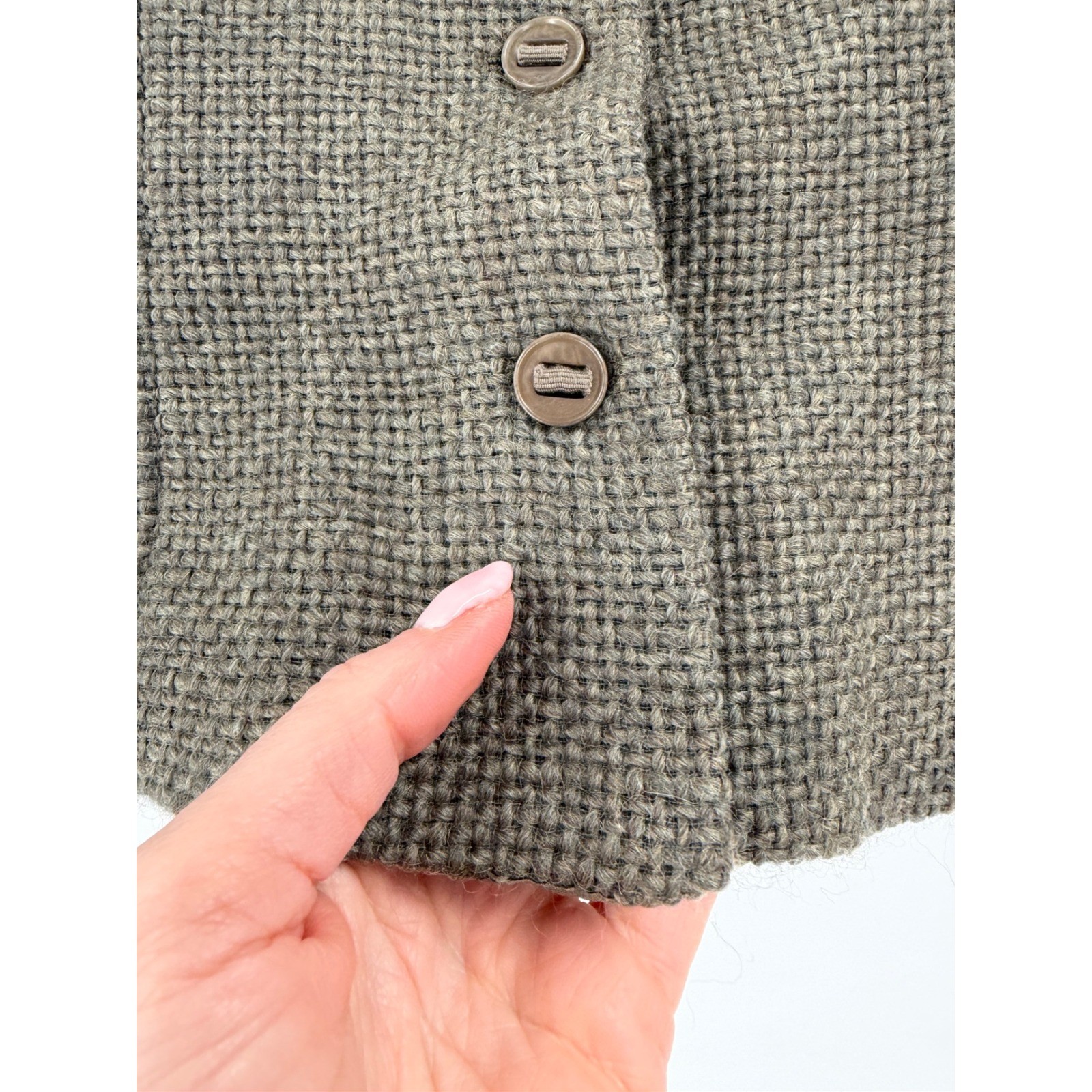 Armani Collezioni Jacket Womens 6 Brown Virgin Wool Silk Vintage Quiet Luxury
