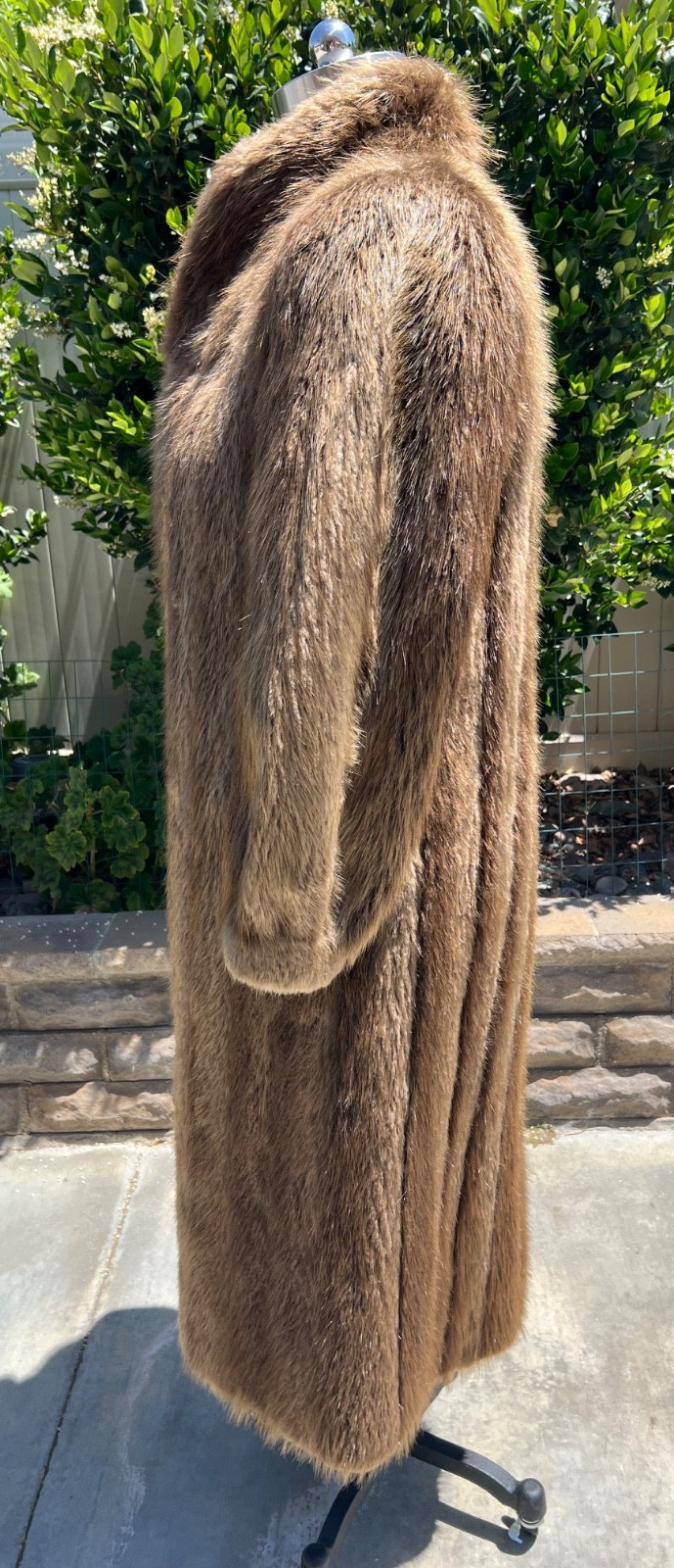 Geniune Beaver Fur Coat M/L Full Length Brown Thick & Luxurious Very Warm