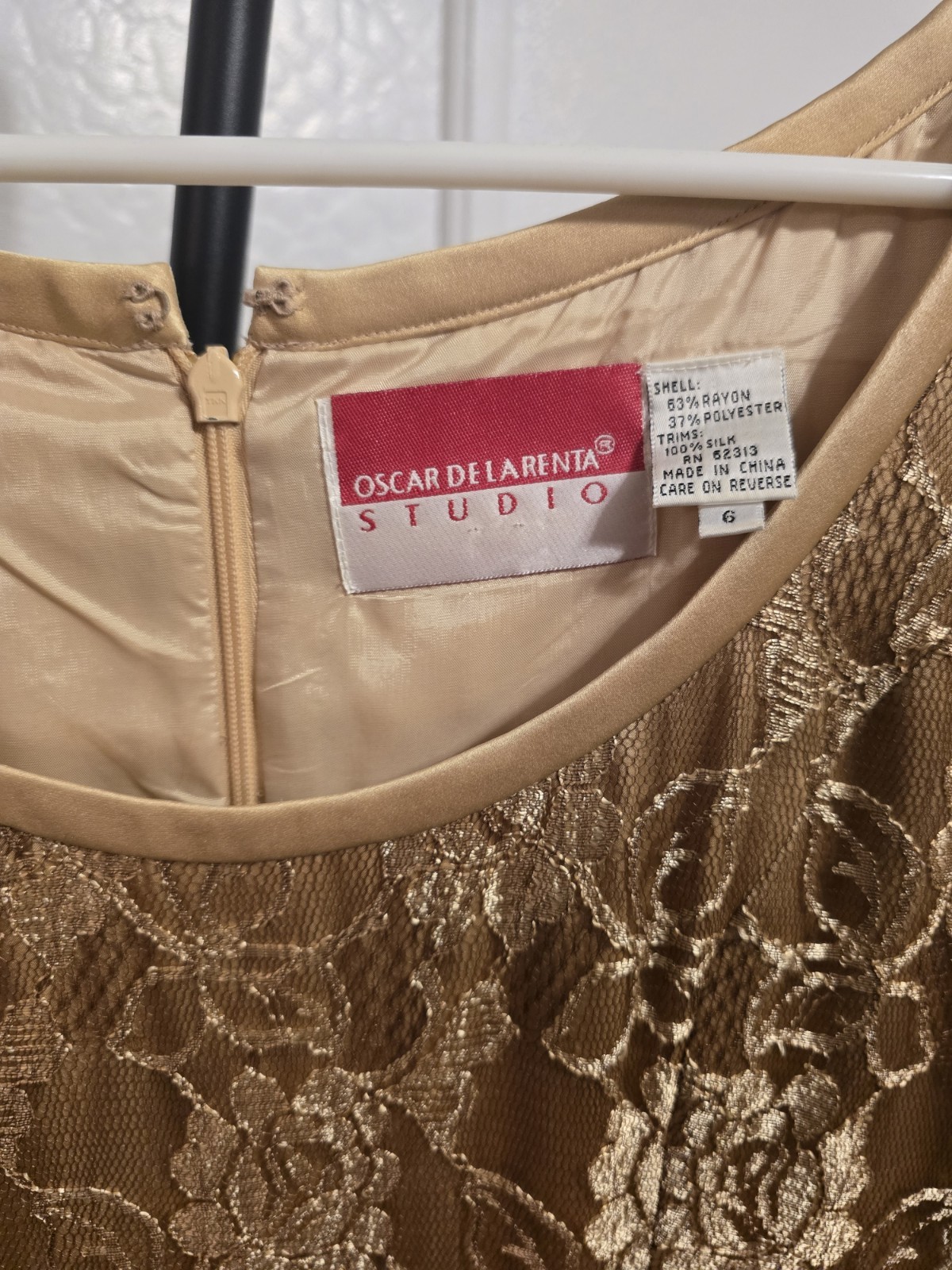 Oscar de La Renta Vintage 80s Gold Dress