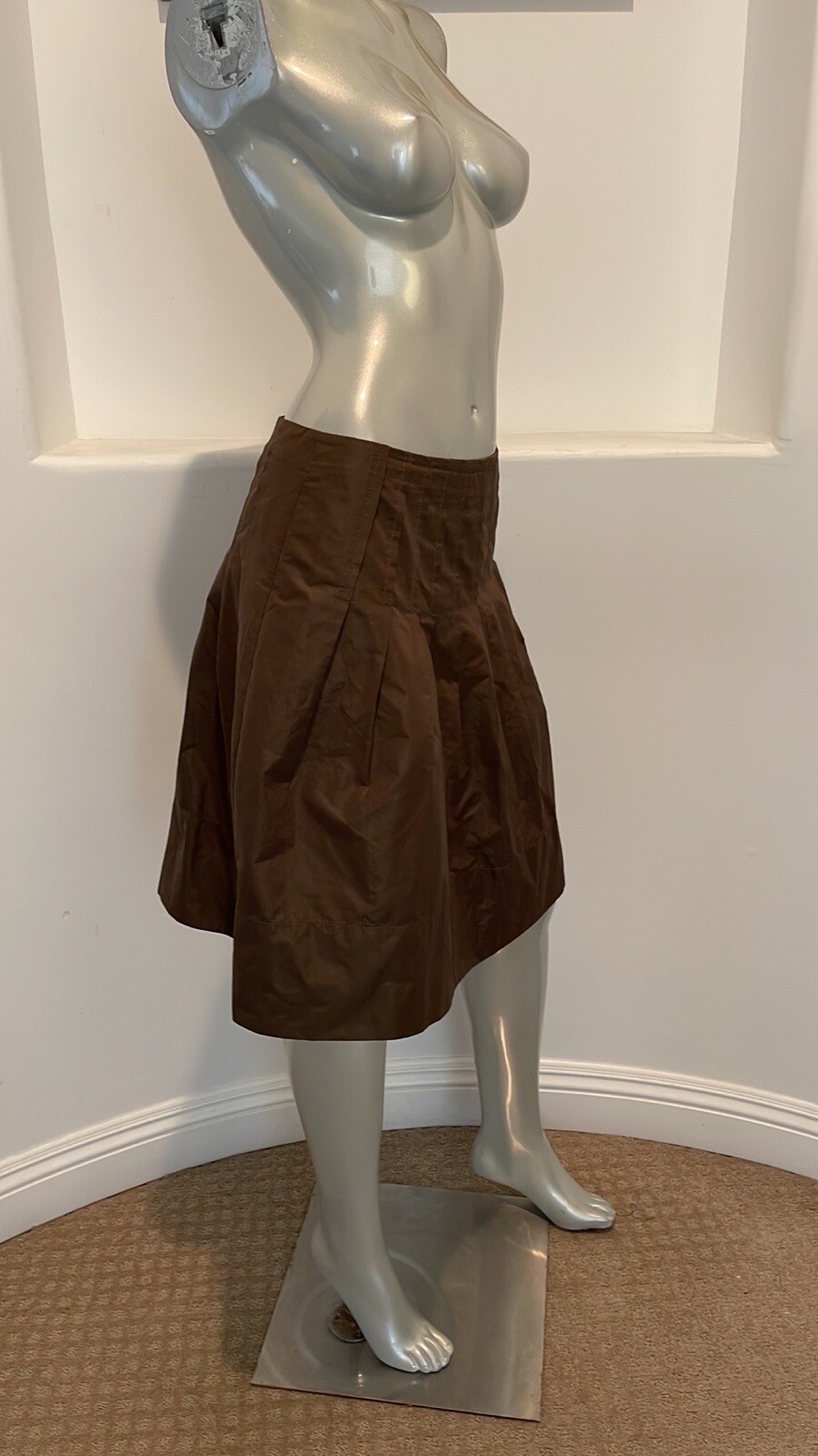 Pamela ” Edwardline” Made In Italy Vintage A-Line Mini Skirt Olive Green Size S