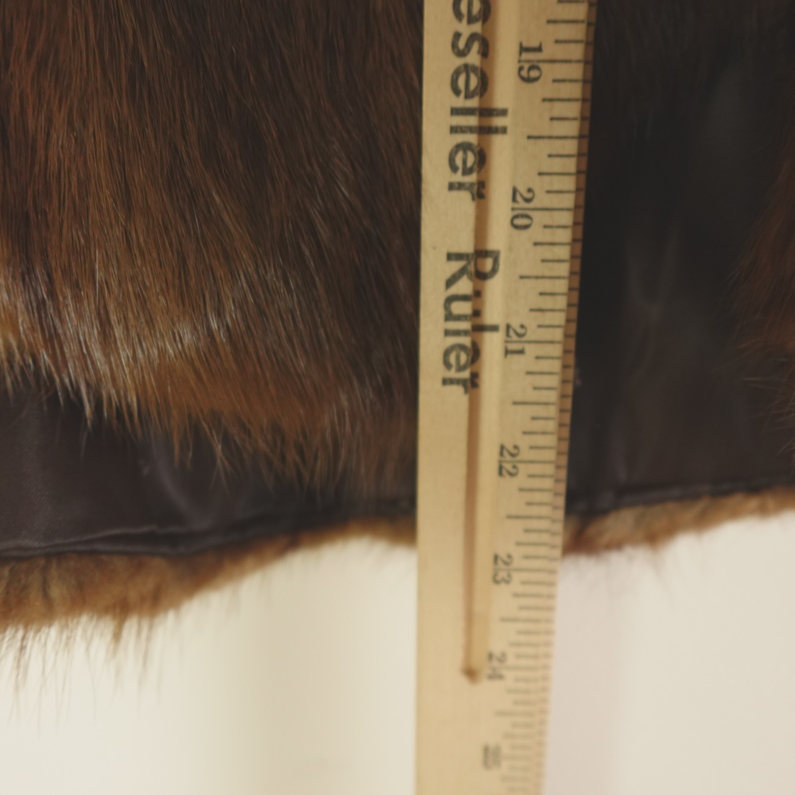 Vintage Mink Fur Jacket Capelet Short Swing Coat Brown Womens AS IS Repair Craft