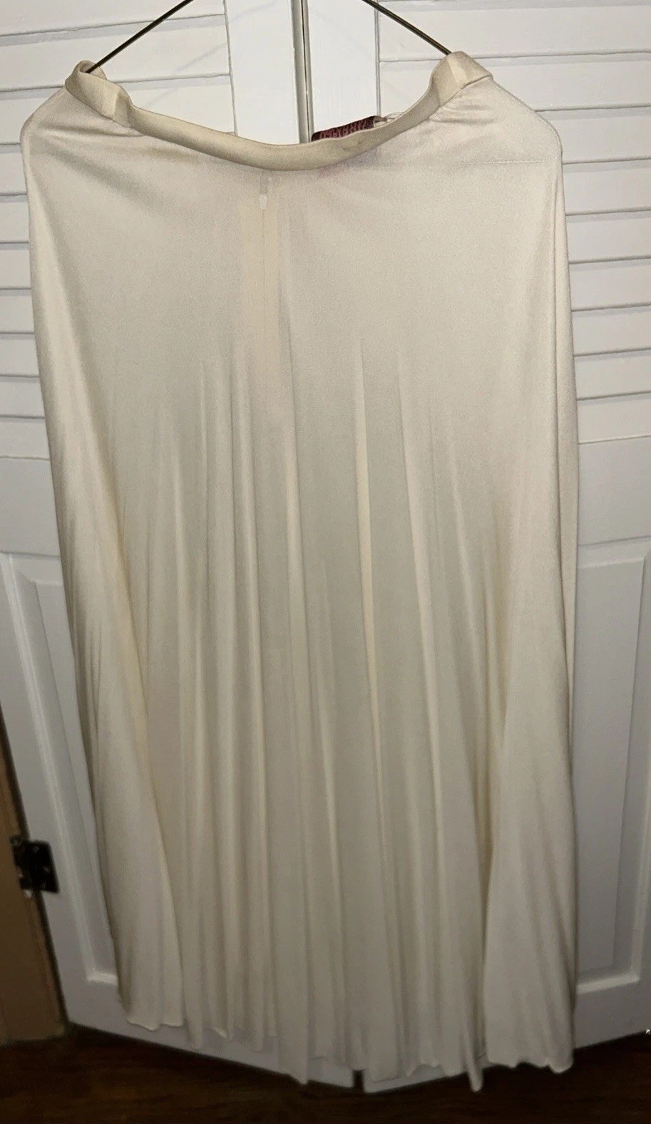 Holly’s Harp Vintage 1960’s Off White / Ivory Skirt – Pleated Full Length -Small