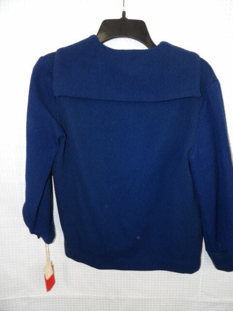 Vintage Crazy Horse Sweater NWT Size 9/10 Union Made Blue w/Red Tie Union Made