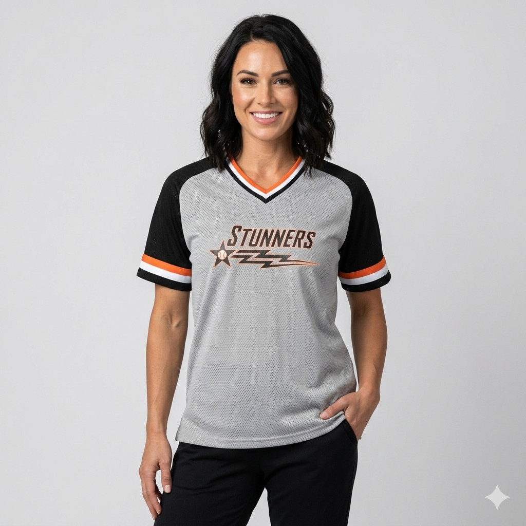 Vintage Gray Stunners Basketball Mesh Jersey – M