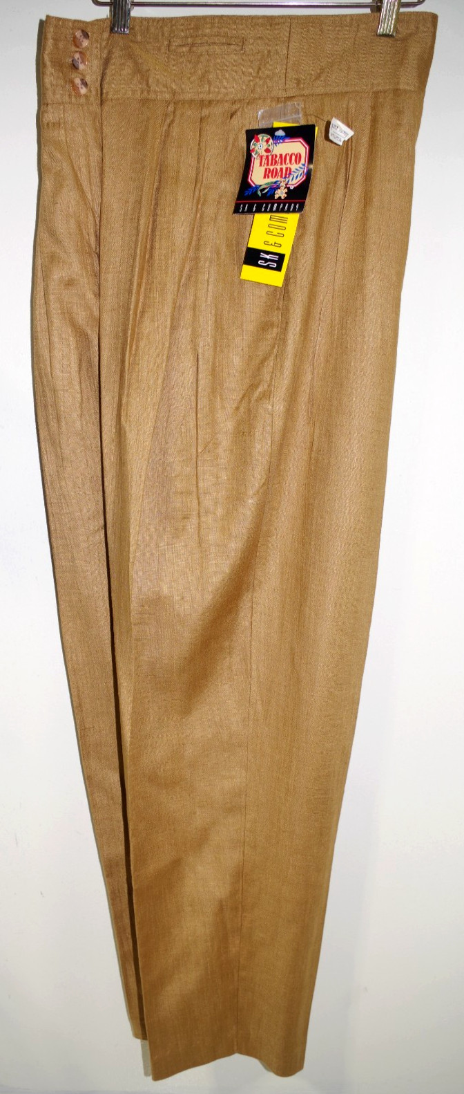 S8 SK & Company NWT Vintage 12 Pleated Trousers Hong Kong Pants Tabacco Road
