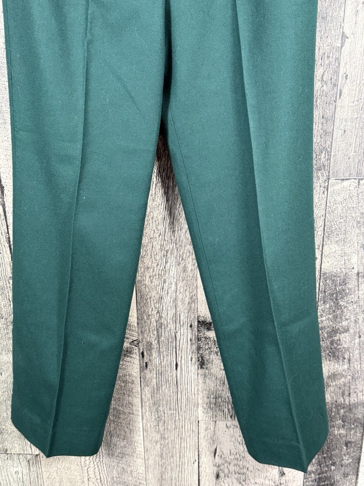 NWT Vintage 80s Miss Pendleton Green Wool Pants Pleated High Waist Ankle Size 8
