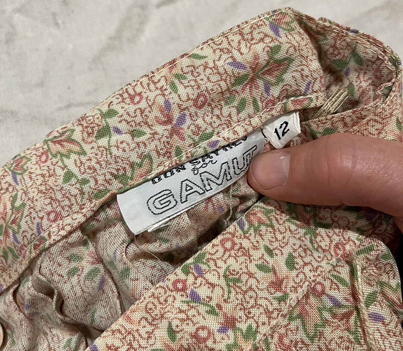 Vintage 80’s Don Sayres for Gamut Skirt Floral Paisley Cottagecore Pleated Midi