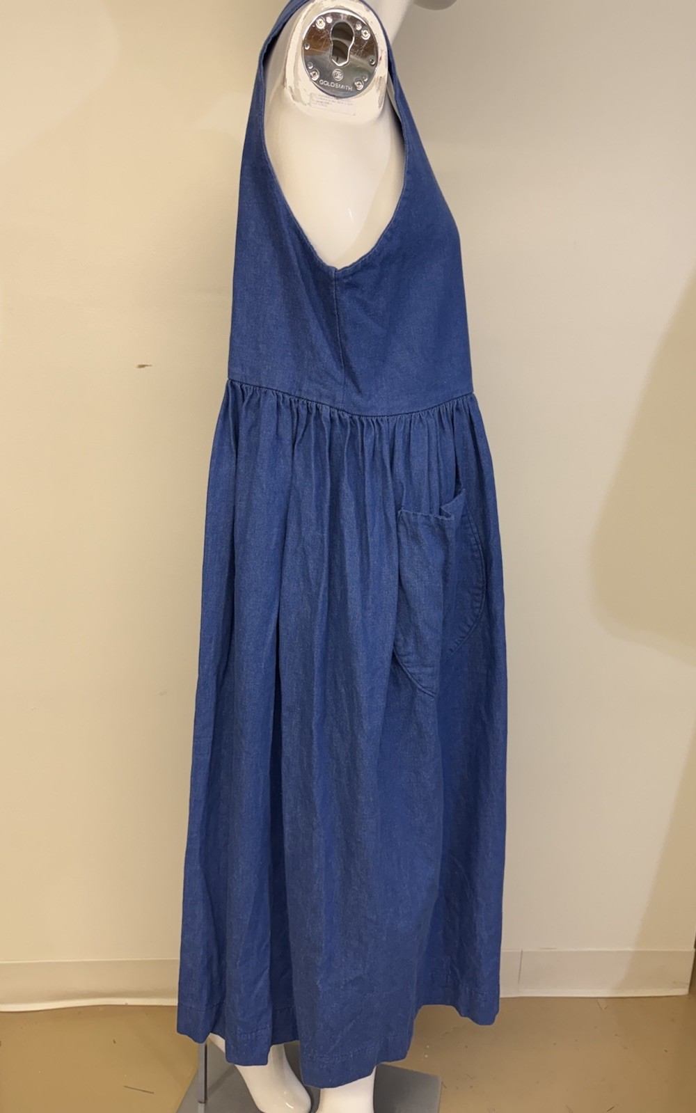 Vintage Dogwood lane Denim dress Sz Medium Fruit Bottons
