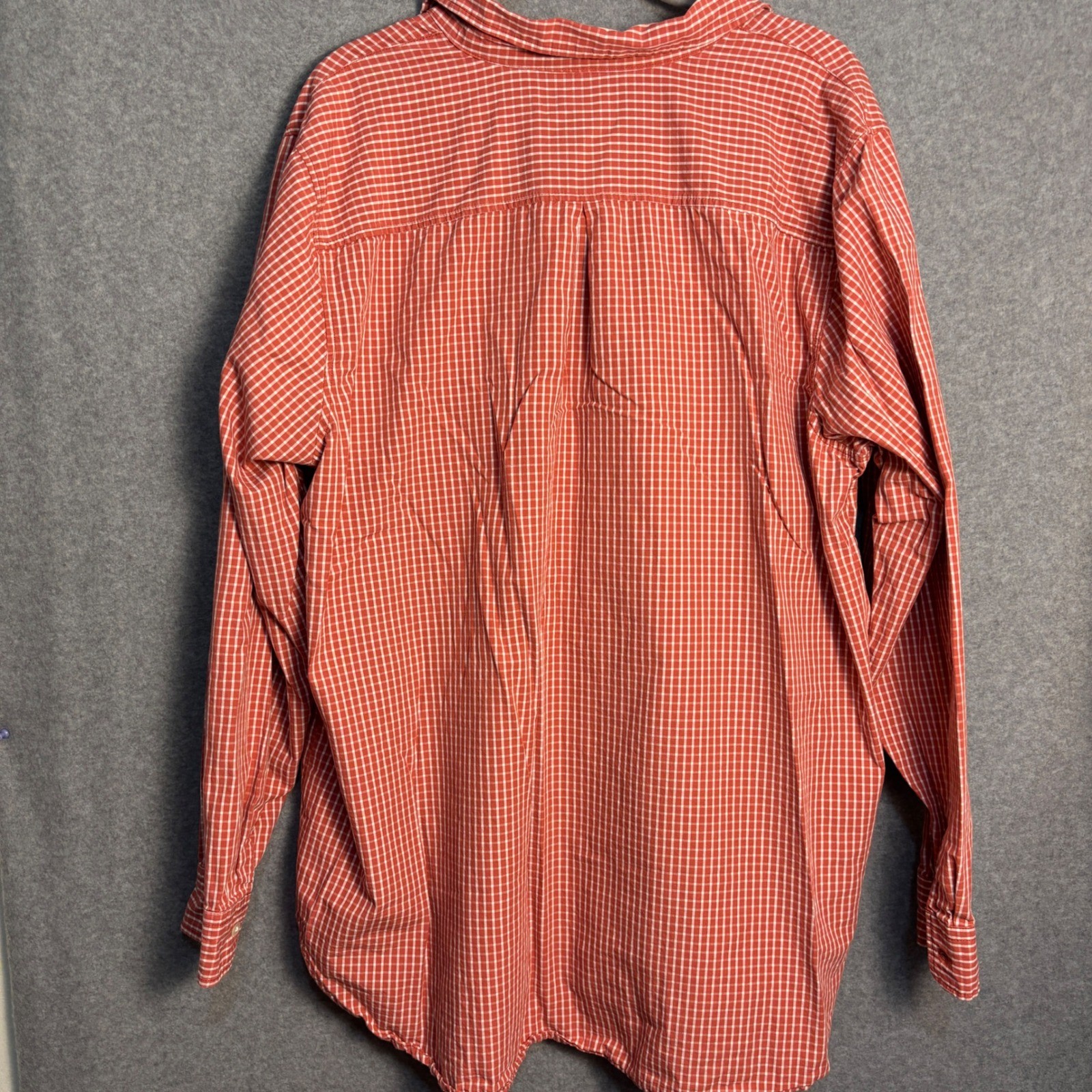 Old Navy The Classic Shirt XXL Oversized Red Gingham Button Front Cotton