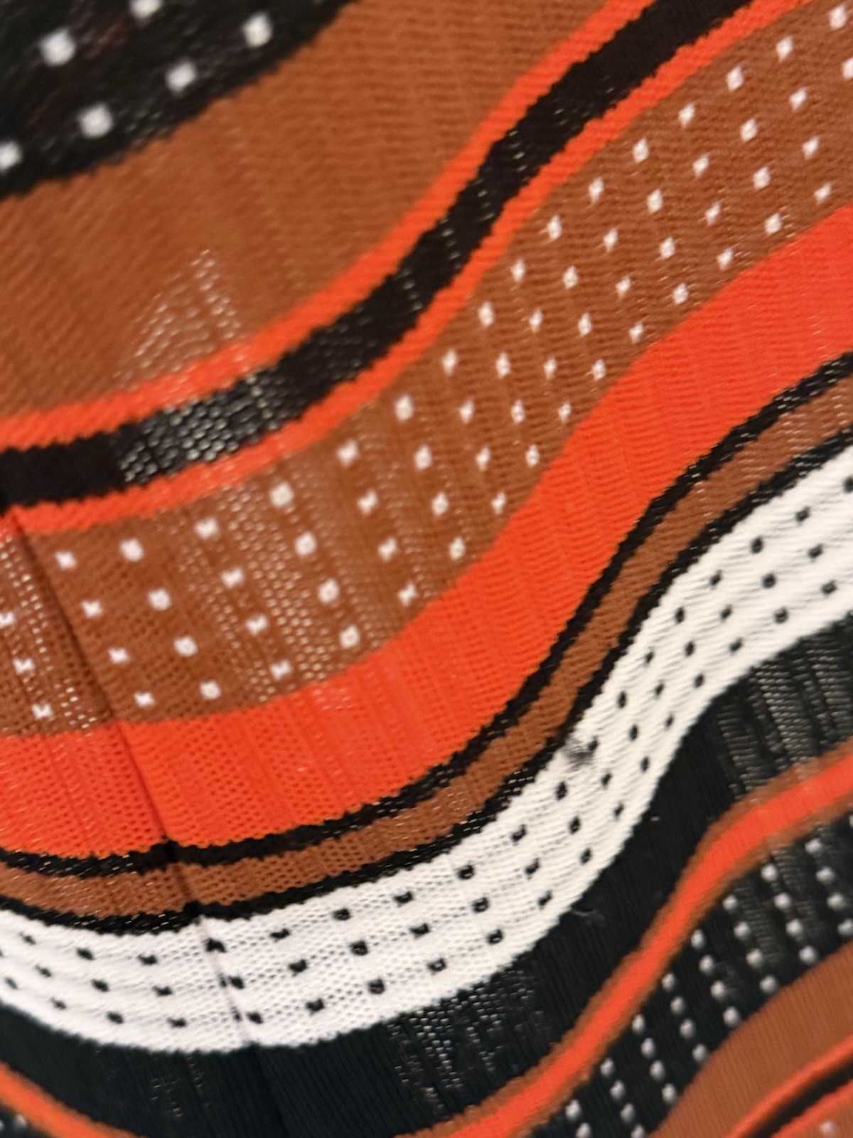 VTG Women’s Multi-Color Polka Dot Stripe Mod Pattern A Line Midi Dress Sz M